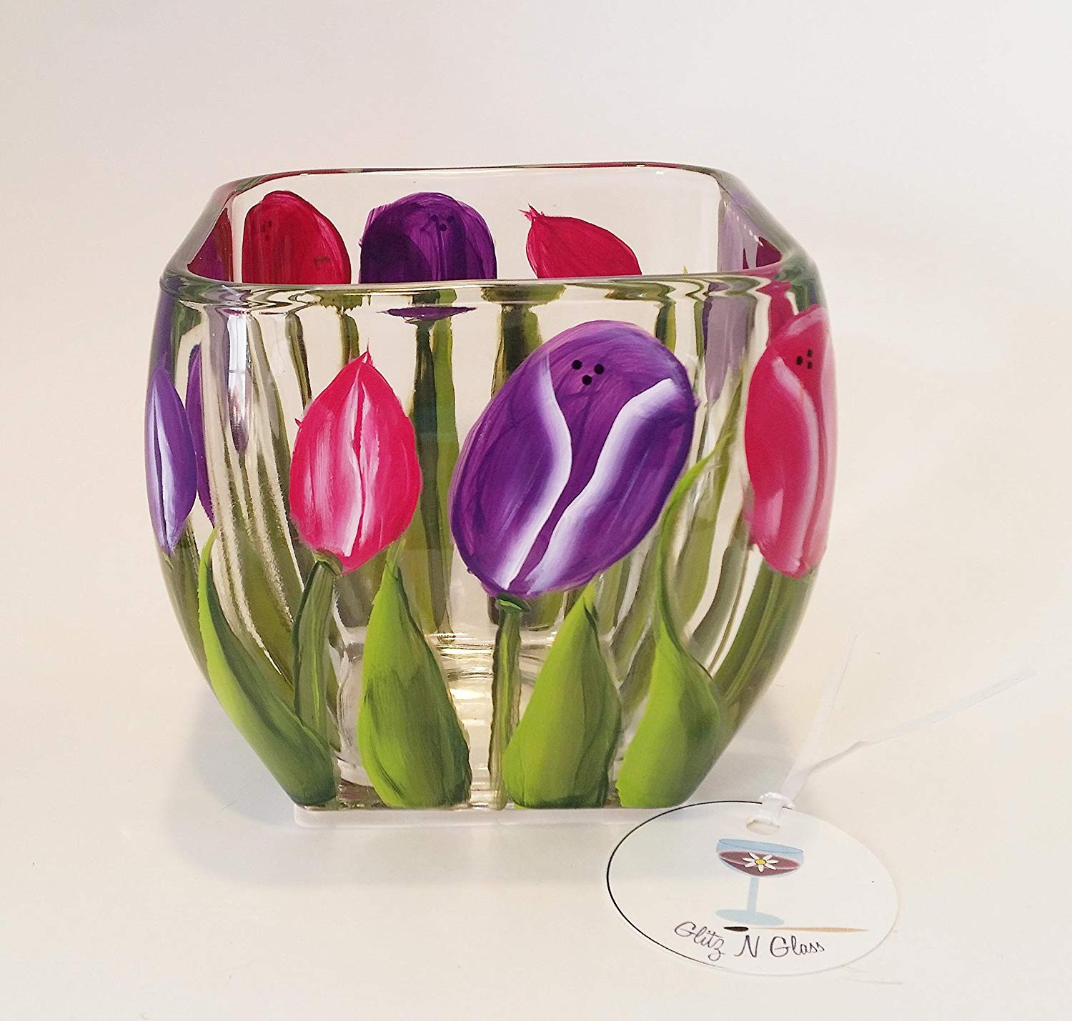 16 Fantastic Hand Blown Glass Vase 2024 free download hand blown glass vase of amazon com hand painted glass square bowl pink and purple tulips regarding amazon com hand painted glass square bowl pink and purple tulips handmade