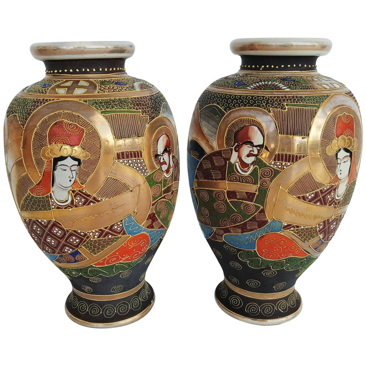 29 Lovely Hand Painted Japanese Vase 2024 free download hand painted japanese vase of early 20th century pair of japanese satsuma vases in painted ceramic throughout early 20th century pair of japanese satsuma vases in painted ceramic for sale at