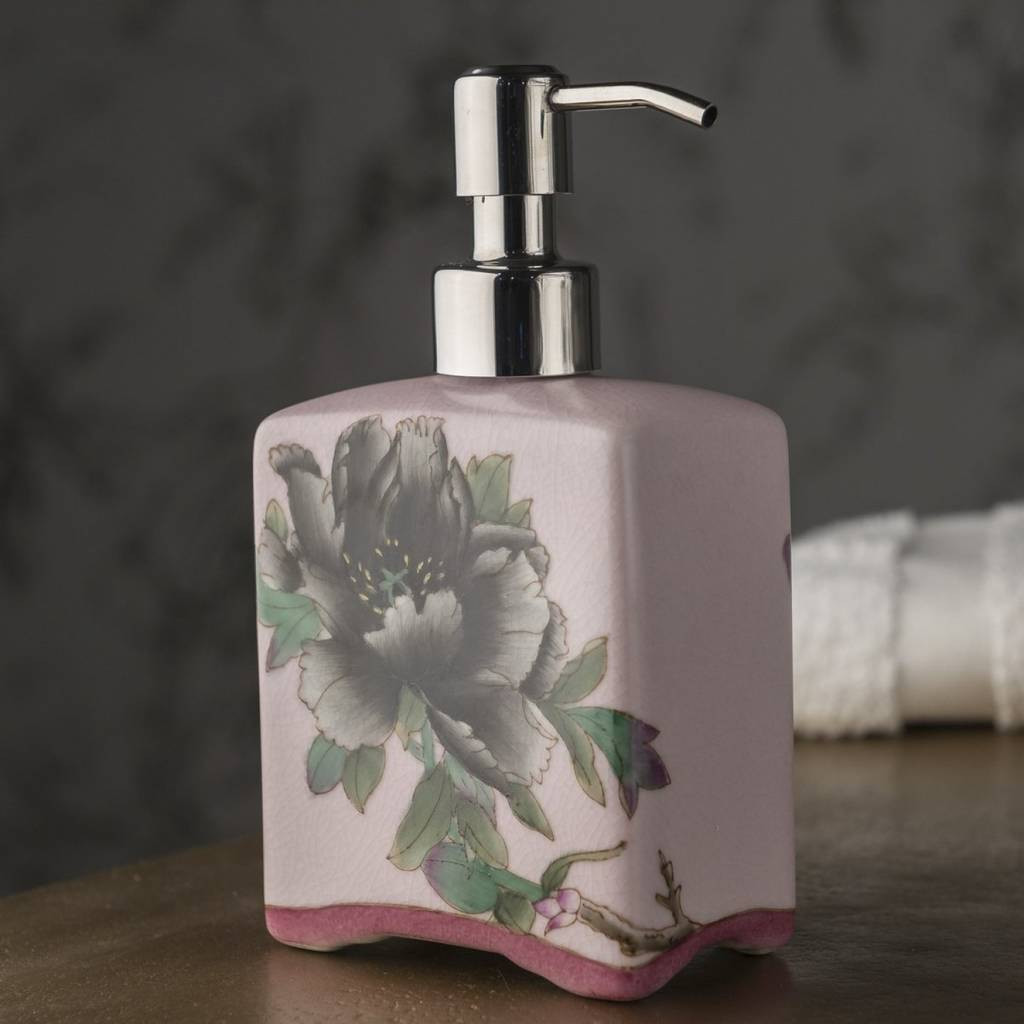 29 Lovely Hand Painted Japanese Vase 2024 free download hand painted japanese vase of hand painted ceramic soap dispenser by orchid notonthehighstreet com intended for pink hand painted ceramic soap dispenser