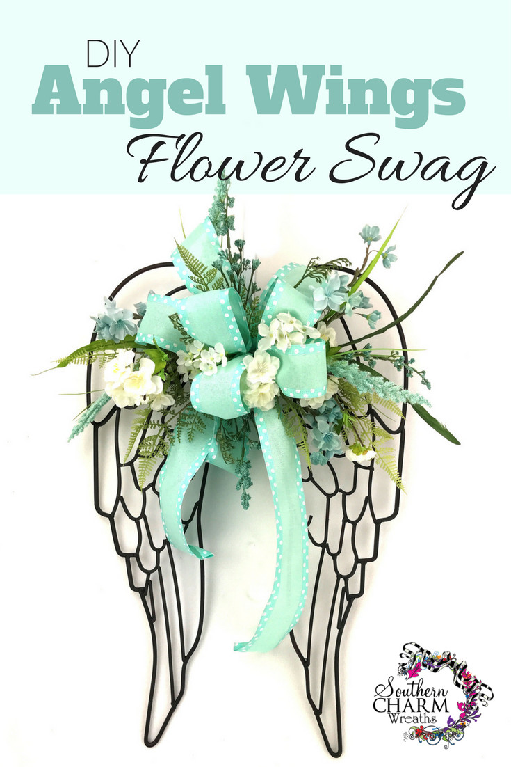 22 Nice Hobby Lobby Cemetery Vases 2024 free download hobby lobby cemetery vases of diy angel wings flower swag wreaths pinterest wreaths diy with regard to dress up a pair of metal hobby lobby angel wings using flower and ribbon video
