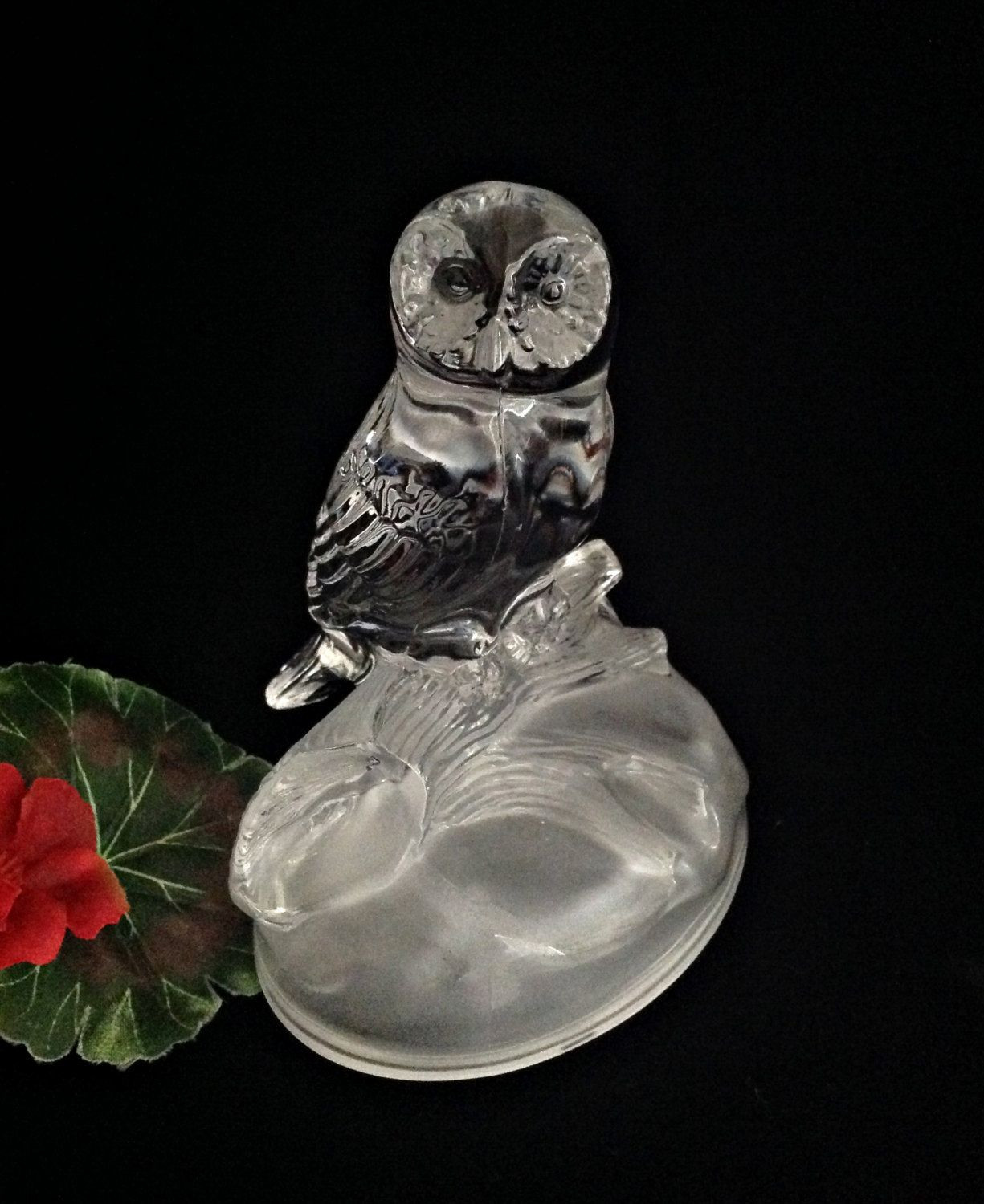 hofbauer red bird crystal vase of lead crystal owl figurine 24 cristal darques france glass animals in owl figurine 24 lead crystal cristal darques france glass animals by anniesoldstuff on