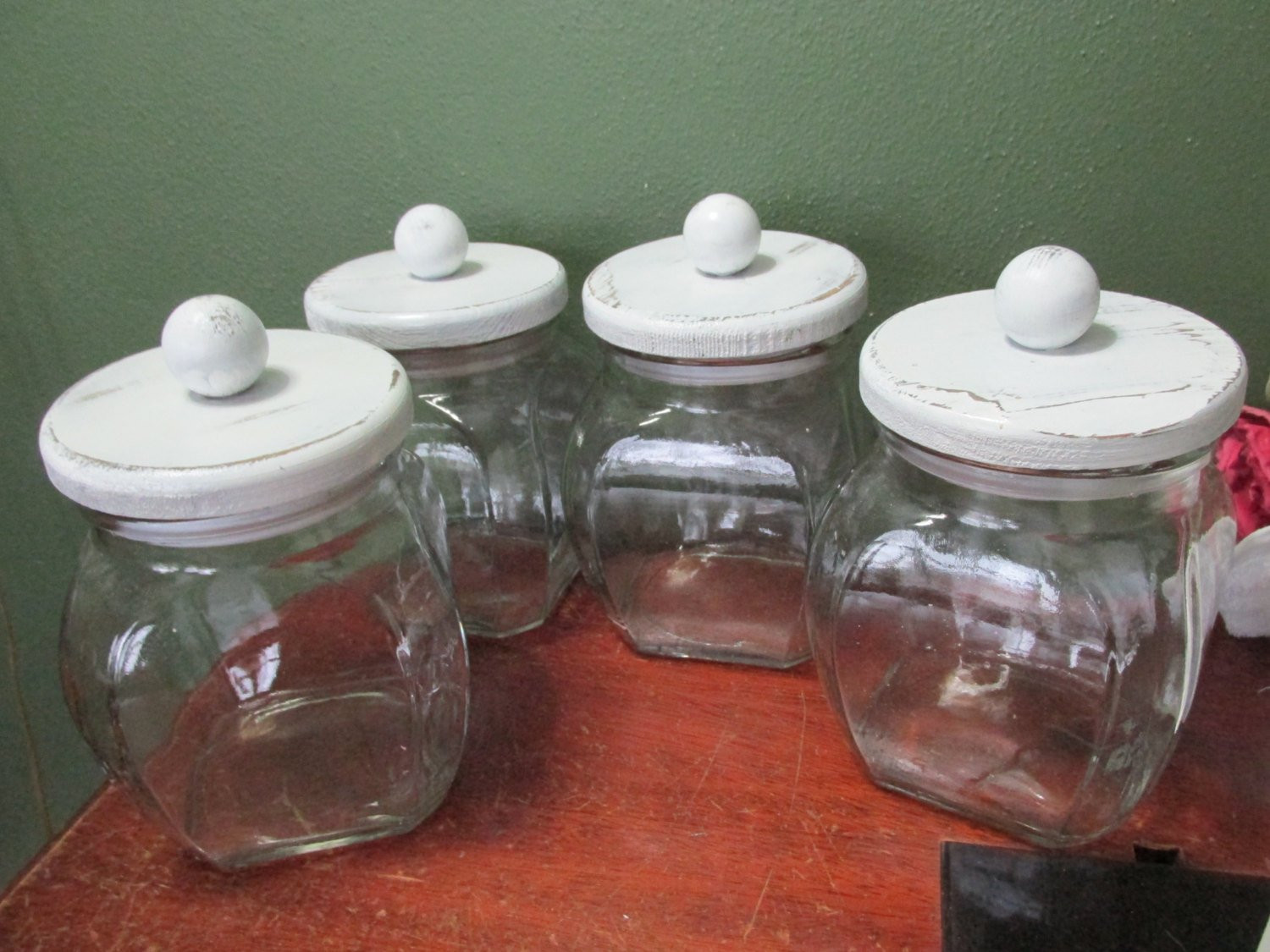 30 Fabulous Hoosier Clear Glass Vase 2024 free download hoosier clear glass vase of glass jar canisters with apothecary upcycled wood lid set of 4 etsy inside dc29fc294c28ezoom