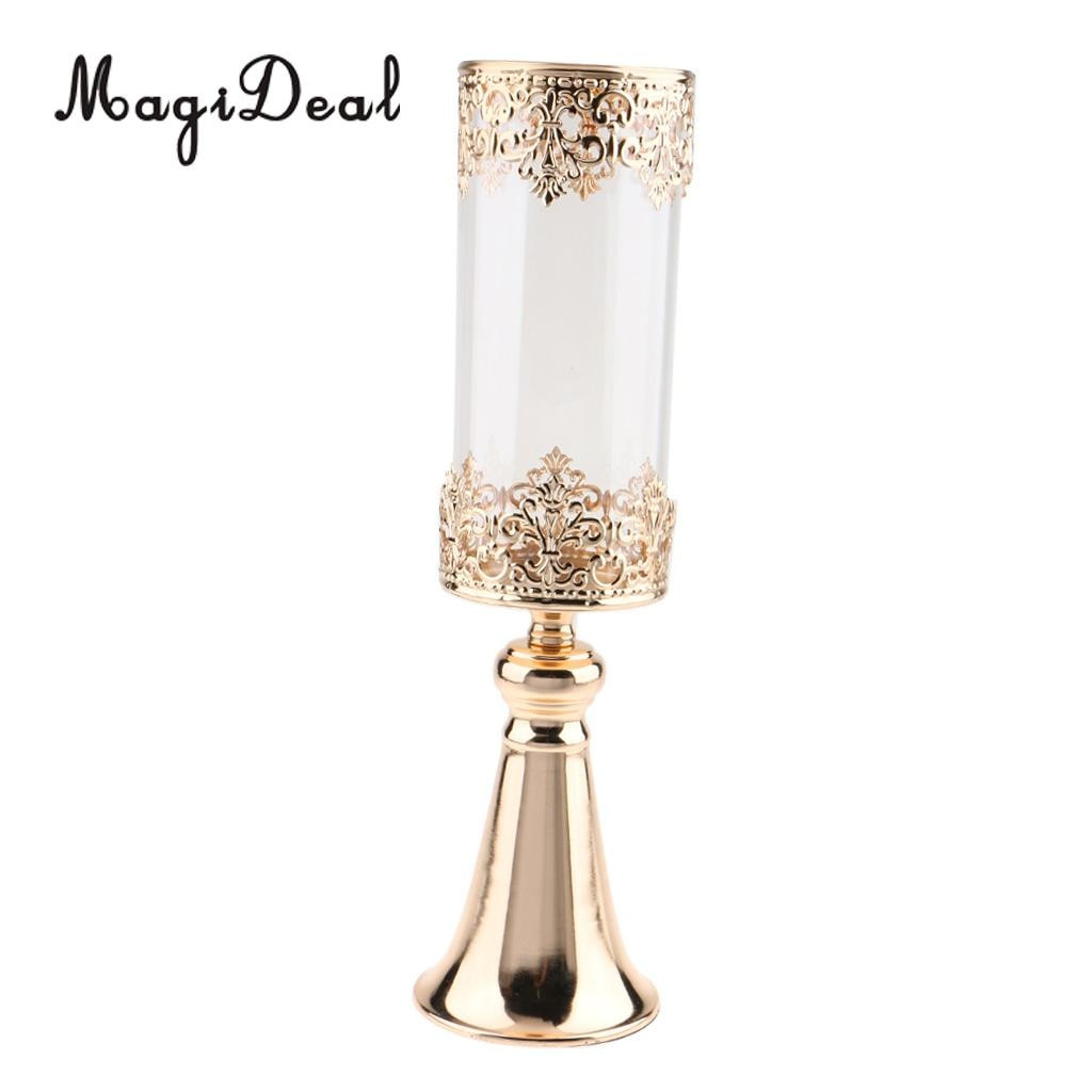 hurricane vase with pillar candle of antique gold metal pedestal candle holder with glass flower vase with regard to antique gold metal pedestal candle holder with glass flower vase crystal draped pillar stand accent display