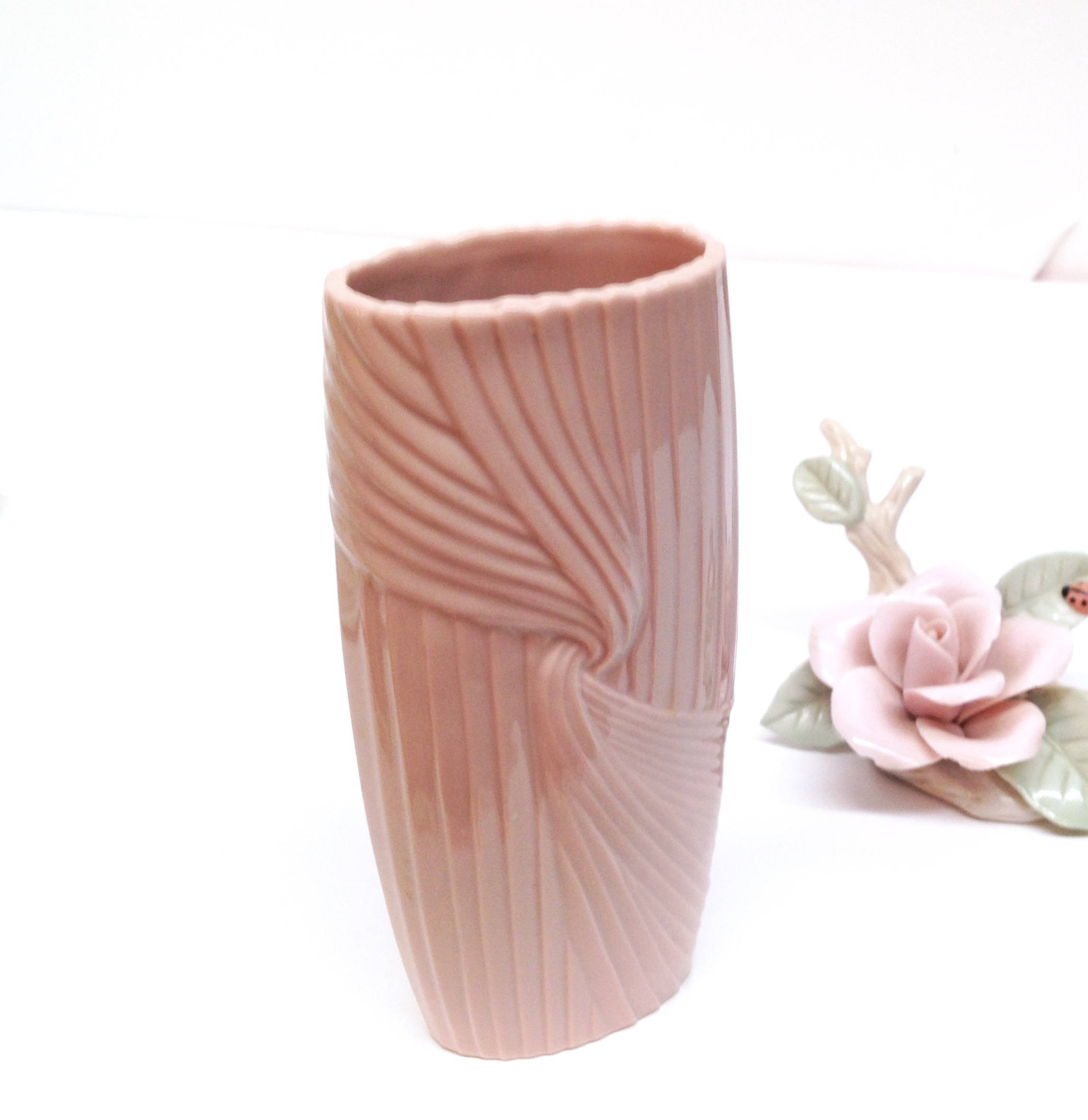 28 Best Hyalyn Pottery Vase 2024 free download hyalyn pottery vase of avon pink vase is a 6 glazed blush pink oval shaped bud etsy with dc29fc294c28ezoom