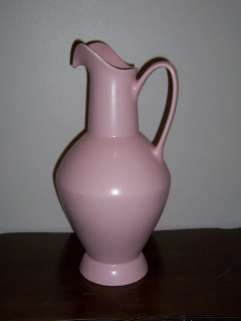 hyalyn pottery vase of pink matte ewer pitcher hyalyn pottery johns antiques ruby lane with regard to click to expand