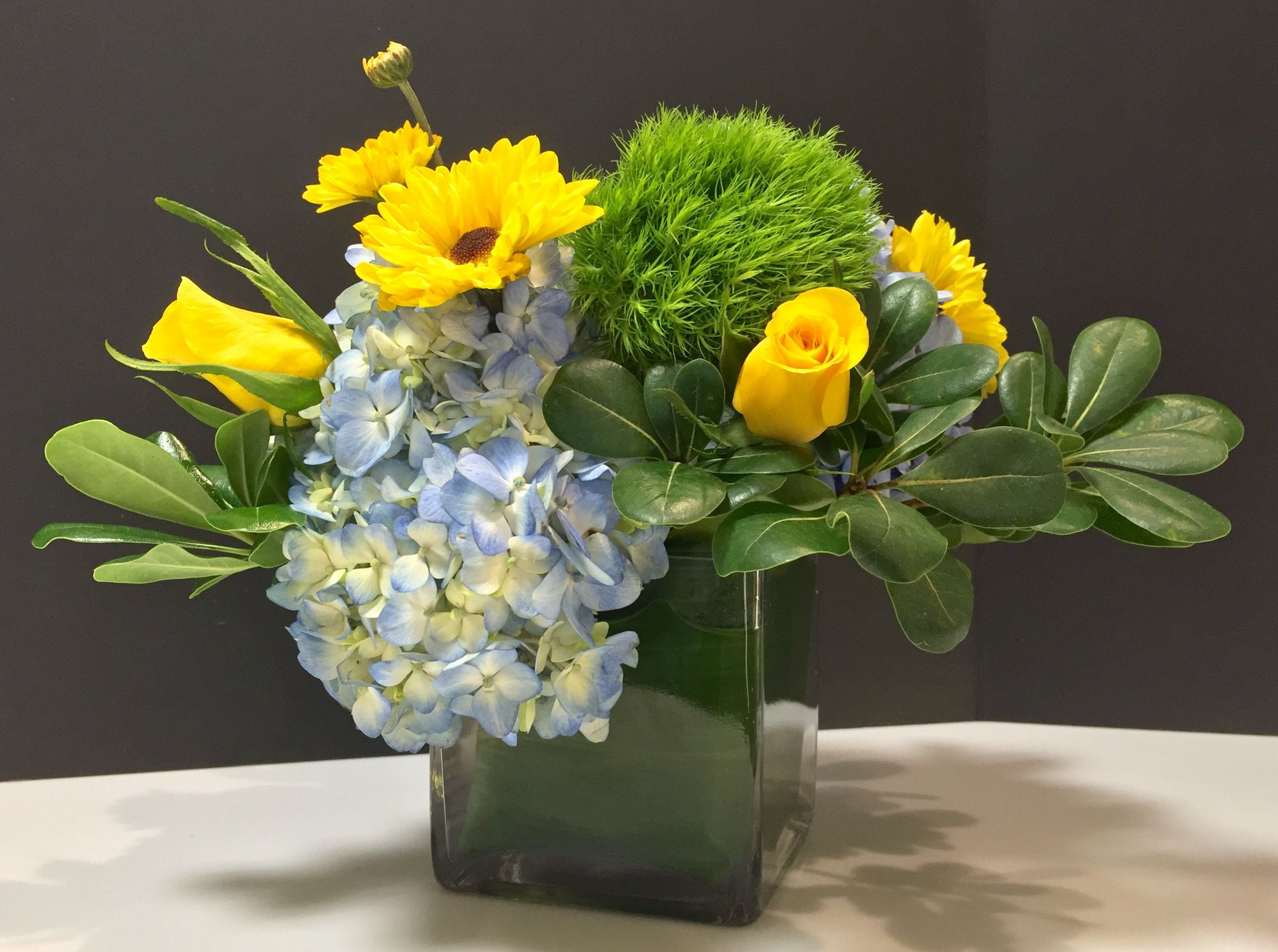 30 Famous Hydrangea In Square Vase 2024 free download hydrangea in square vase of yellow roses light blue hydrangea green trick and pitasporum on intended for yellow roses light blue hydrangea green trick and pitasporum on cube vase wrapped in 