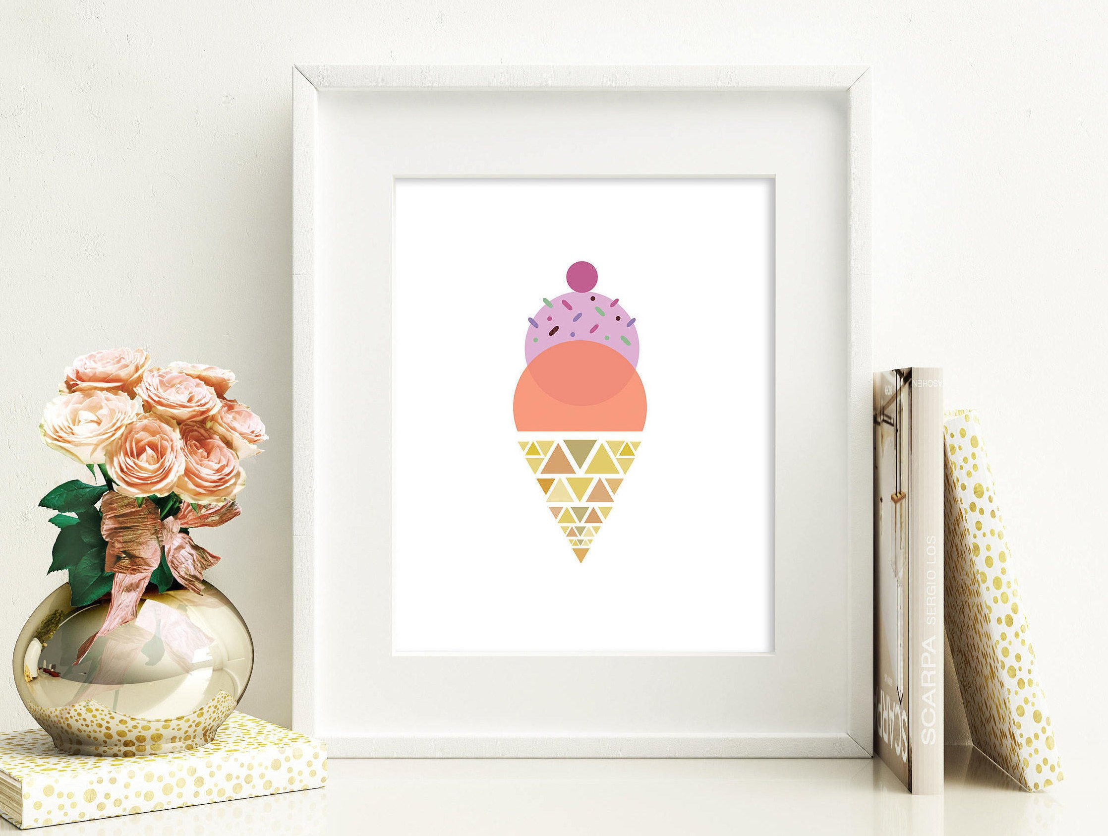 14 Fantastic Ice Cream Cone Flower Vase 2024 free download ice cream cone flower vase of geometric ice cream print ice cream print in 5x7 and etsy with regard to dc29fc294c28ezoom