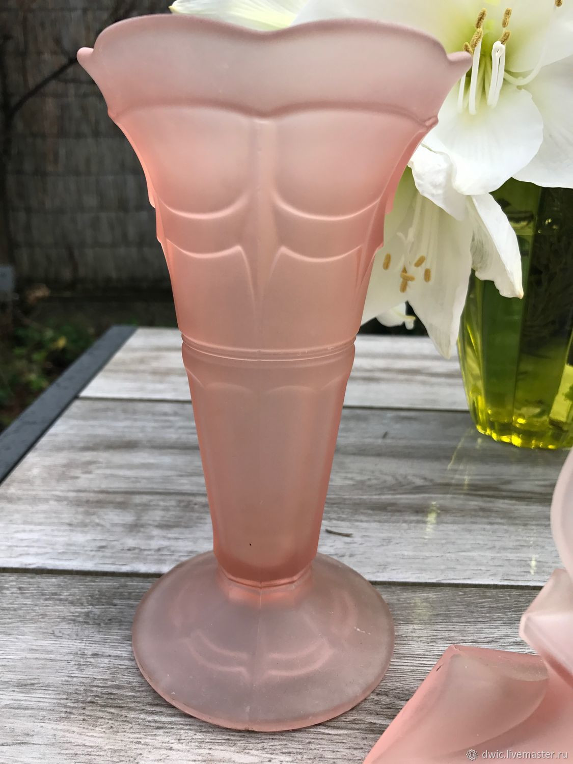 ice cream vase of a set of frosted glass 2 pr in the pink haze the netherlands regarding in vintage interior decor a set of frosted glass 2 pr