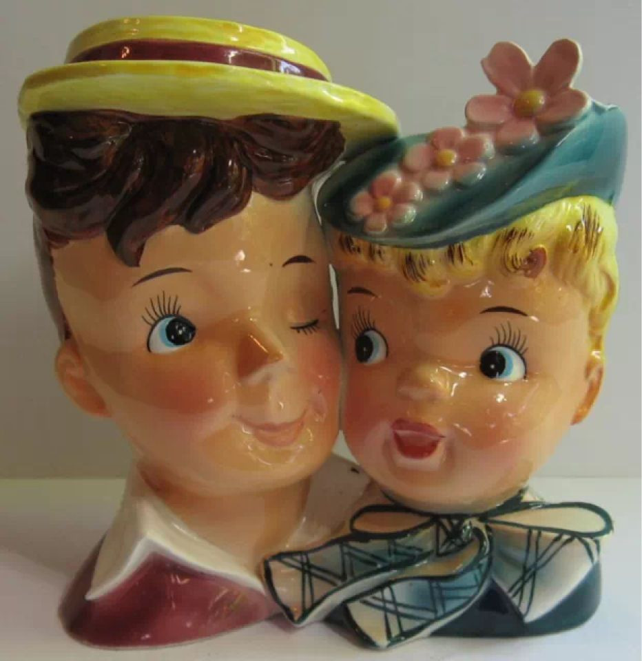 23 Famous Inarco Lady Head Vase 2024 free download inarco lady head vase of rare ucagco vintage 1950s couple glazed ceramic double head vase within rare ucagco vintage 1950s couple glazed ceramic double planter