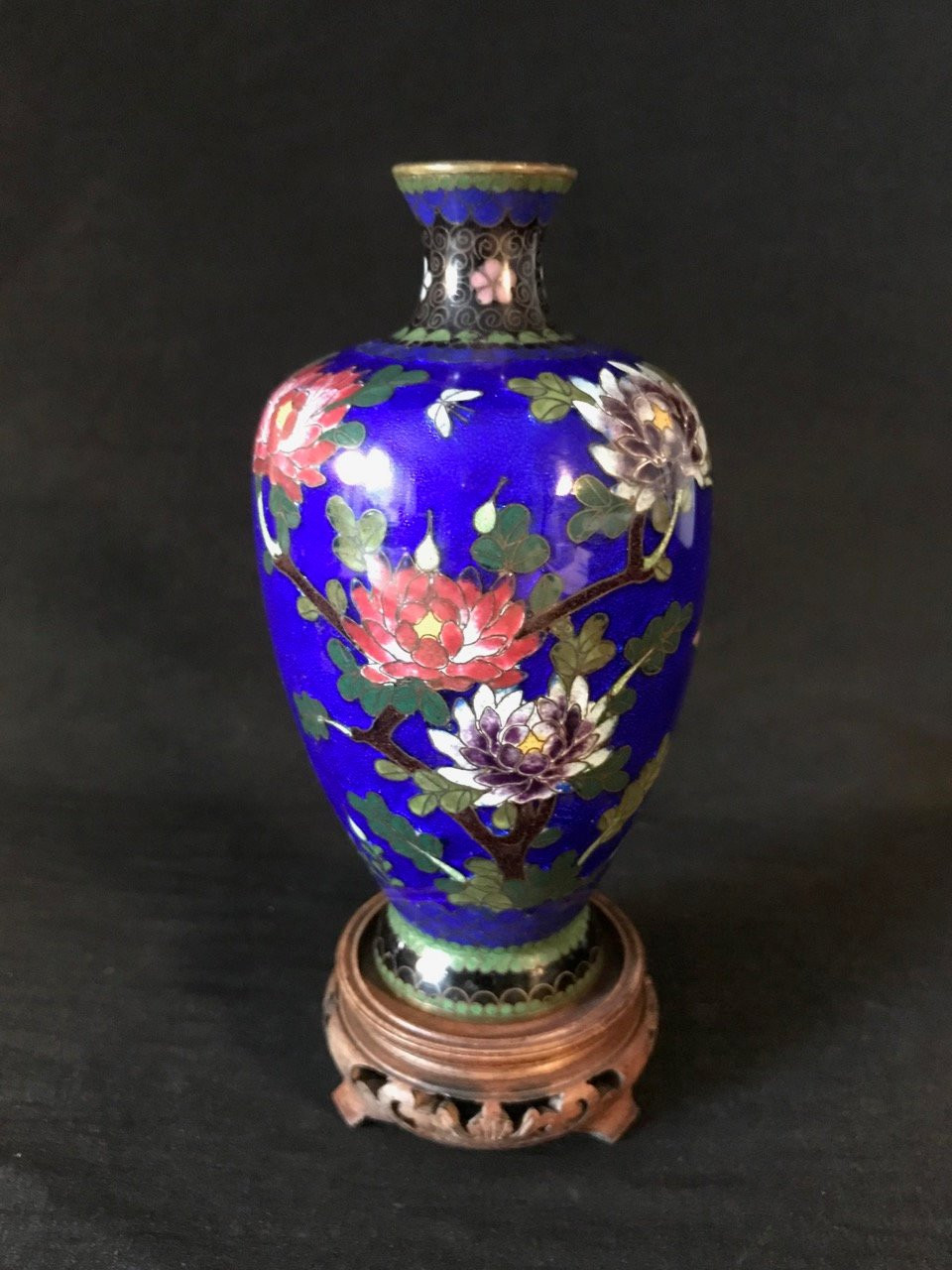 30 Wonderful Japanese Cloisonne Vase 2024 free download japanese cloisonne vase of fine japanese cloisonna and foil vase with flowers and etsy regarding dc29fc294c28ezoom