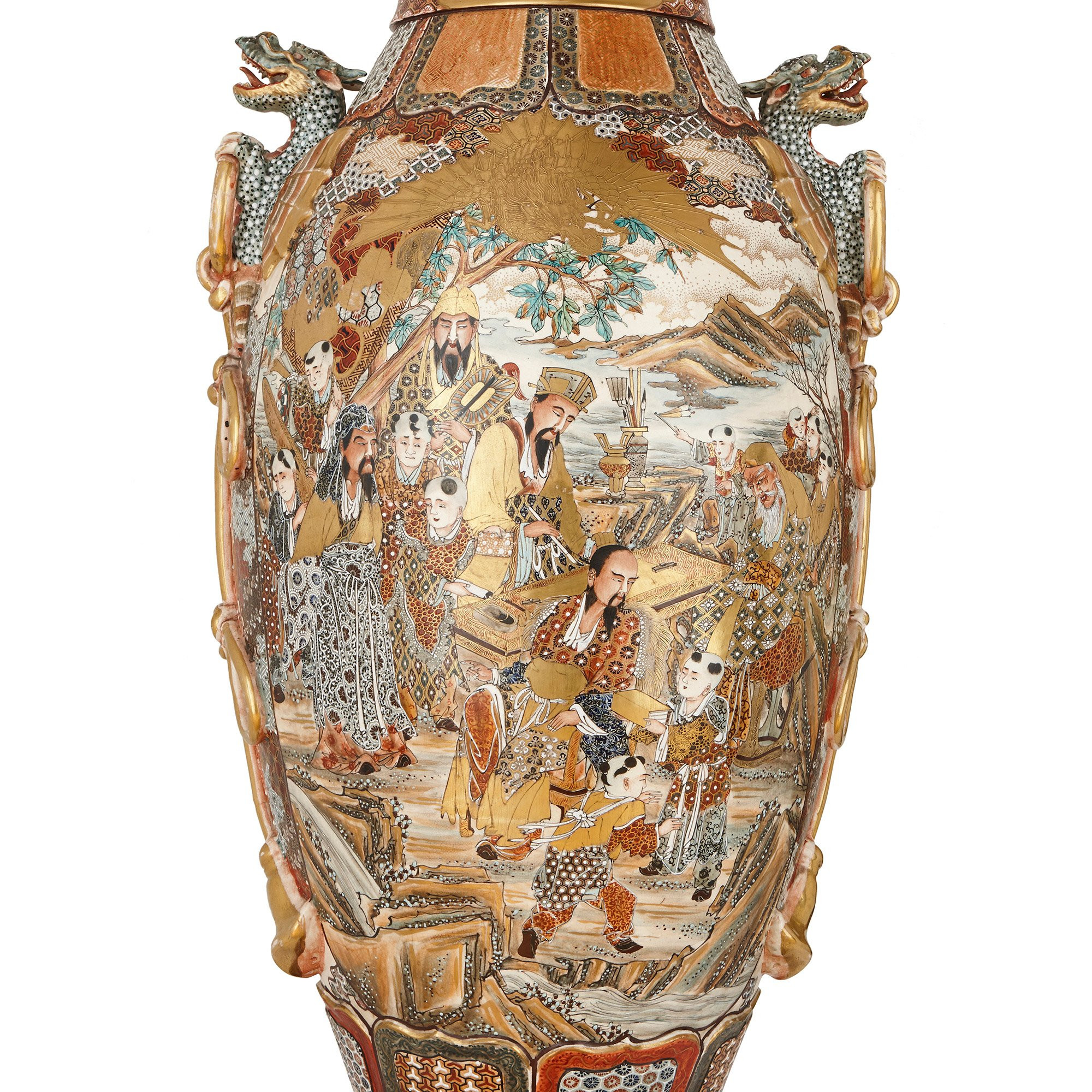 japanese cloisonne vase of pair of satsuma porcelain japanese vases meiji period at 1stdibs within 15274 pair of japanese satsuma porcelain vases with stands 3 org
