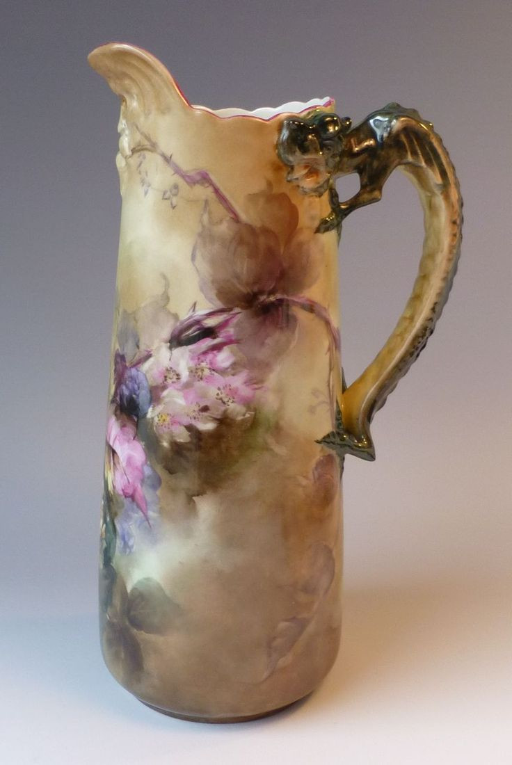 13 Ideal Jpl France Vase 2024 free download jpl france vase of antique jean pouyat jpl limoges hand painted butterfly amp daisies in beautiful hand painted jpl limoges 11 1 4 tankard dragon handle north