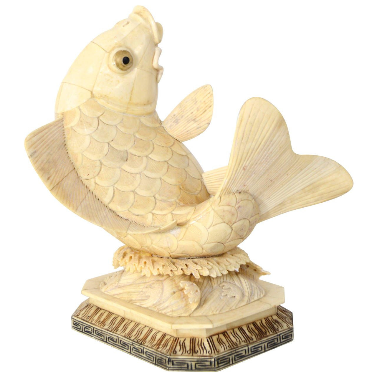26 Popular Koi Fish Vase 2024 free download koi fish vase of antique asian carved bone sculpture of a koi 1930s decorative with antique asian carved koi bone fish from a unique collection of antique and modern sculptures