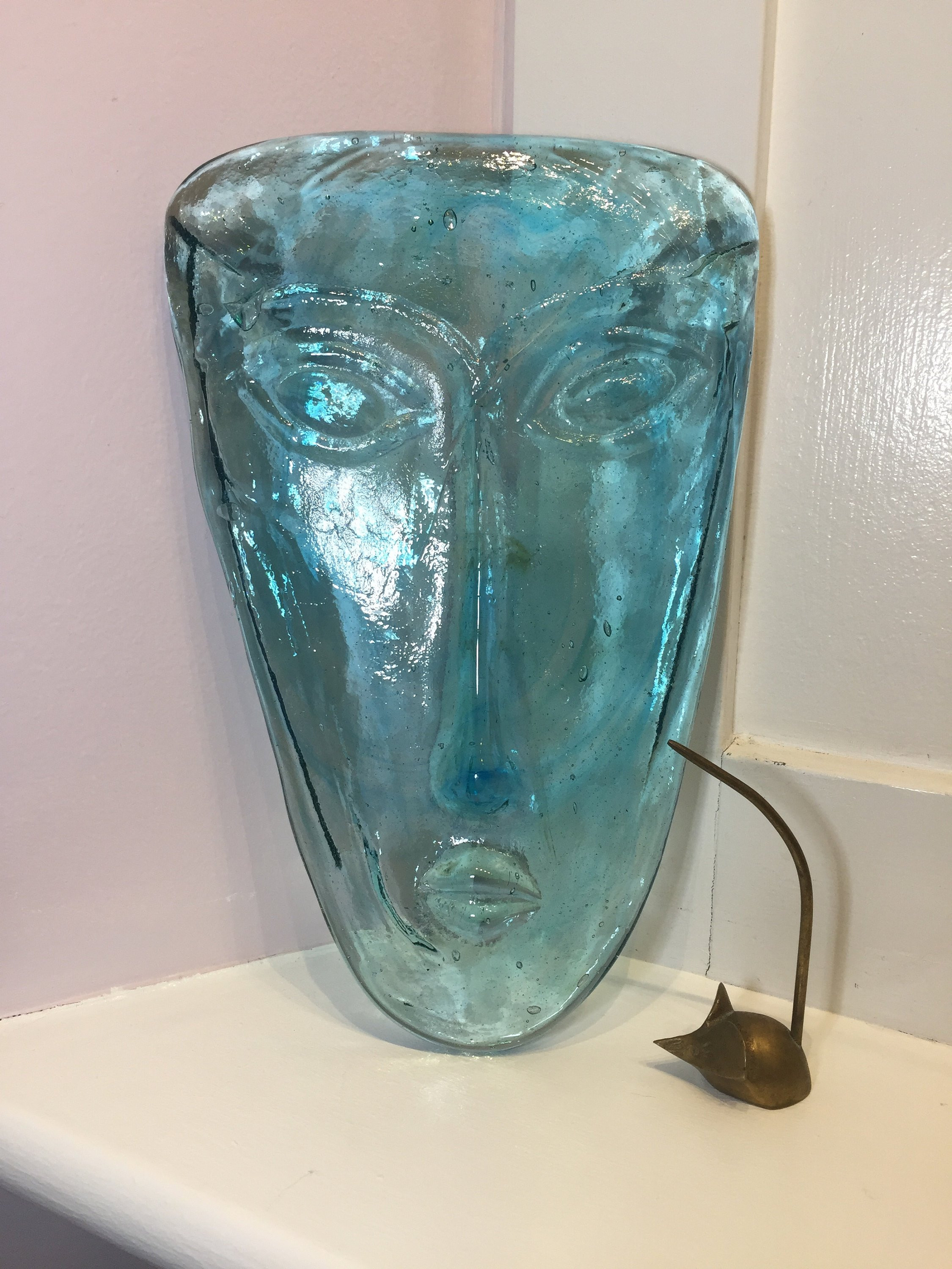 25 Popular Kosta Boda Blue Vase 2024 free download kosta boda blue vase of aqua blue art glass face mask wall decor etsy with image 2