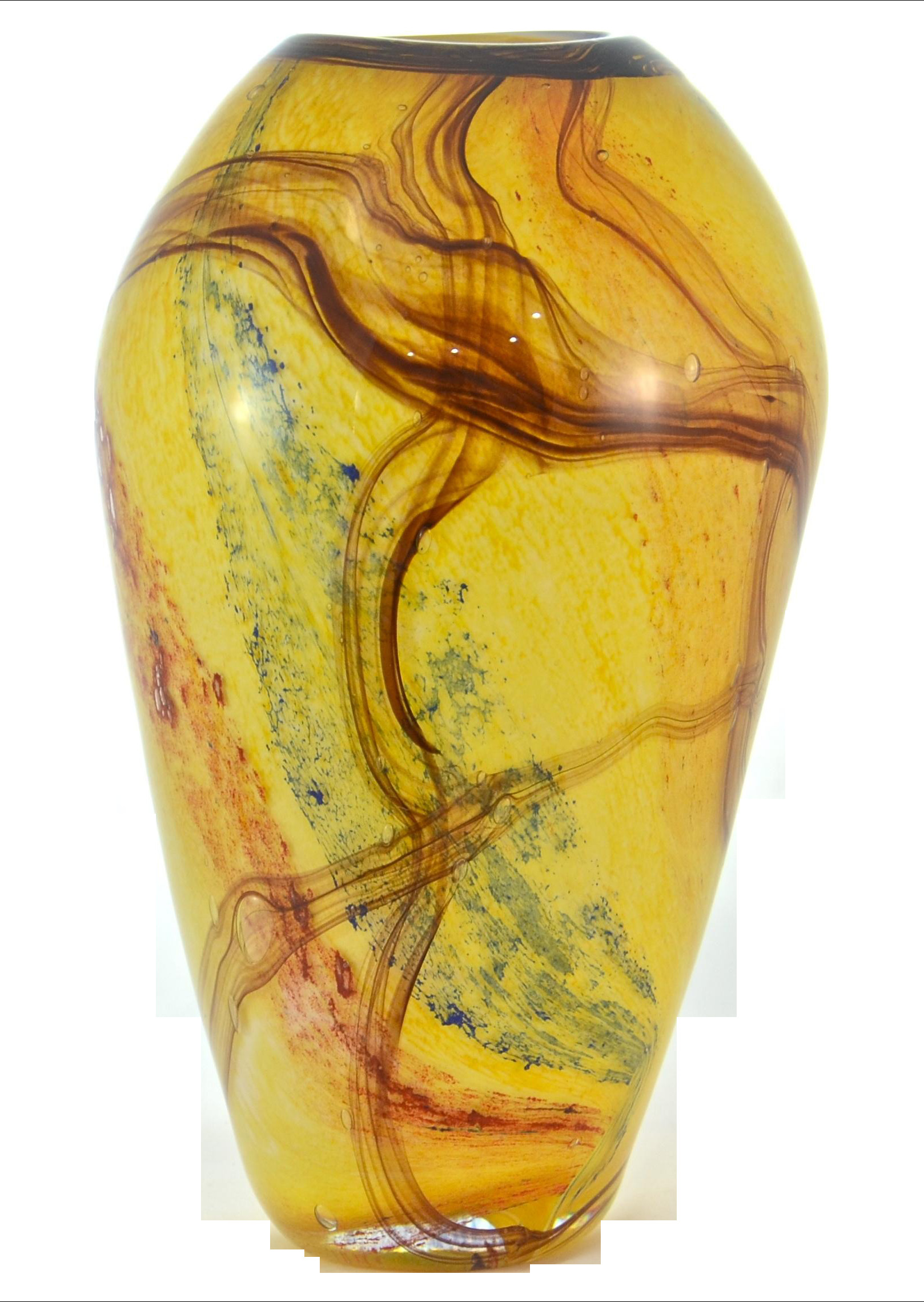 28 Nice Large Clear Blue Vase 2024 free download large clear blue vase of yellow blown art glass vase iron glass and living rooms throughout large mottled yellow over white murano style art glass vase with visually textural free form swirl