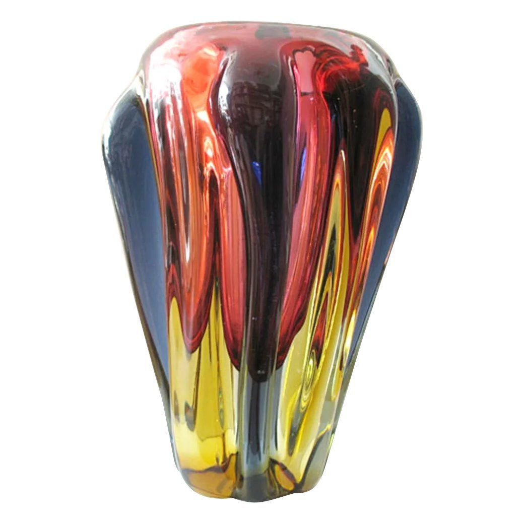 12 Stunning Large Clear Vase 2024 free download large clear vase of vintage large heavy 50s murano glass vase red blue yellow c 1950 pertaining to vintage large heavy 50s murano glass vase red blue yellow c 1950