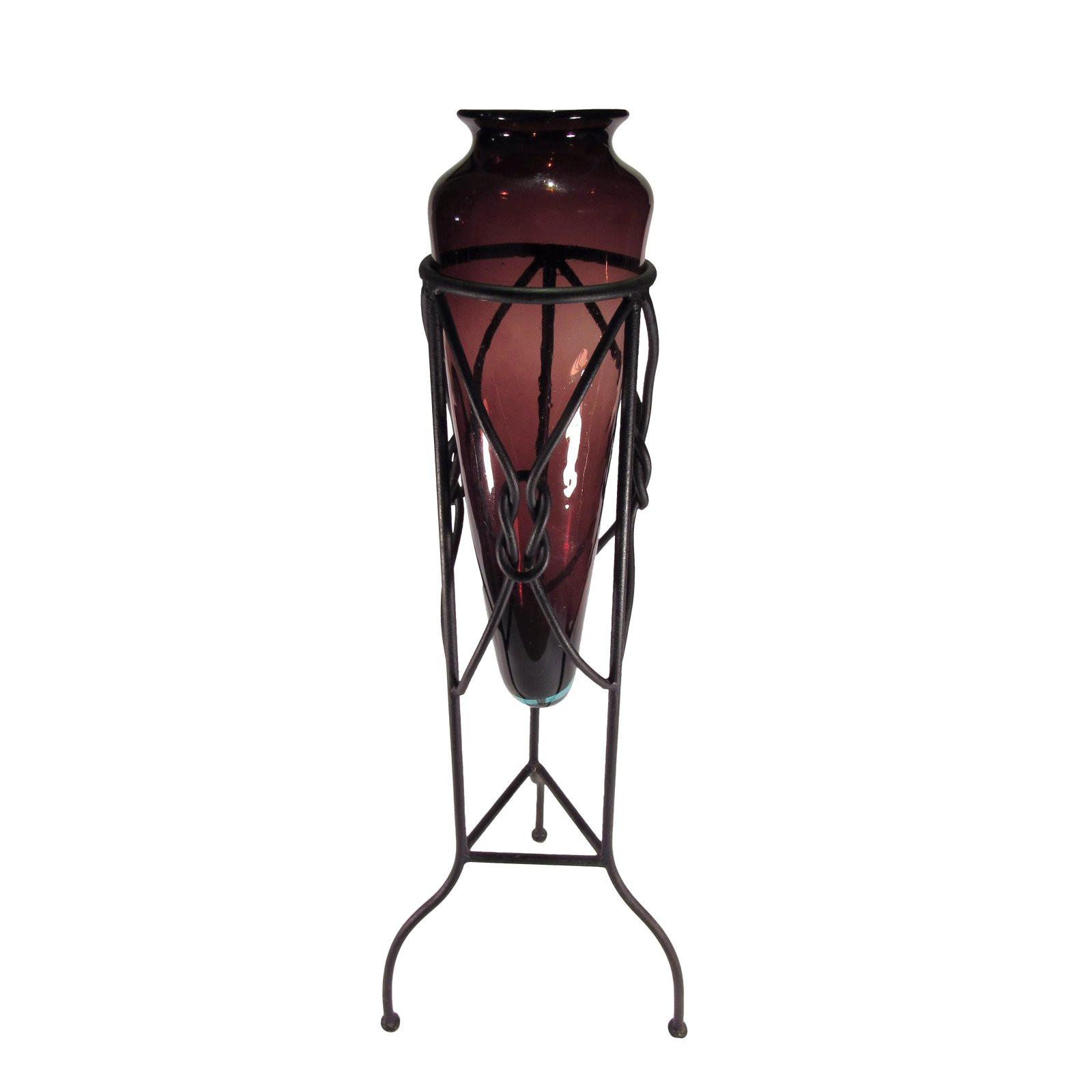 29 attractive Large Glass Hurricane Vase 2024 free download large glass hurricane vase of large amphora style glass vase in iron tripod stand chairish with regard to large amphora style glass vase in iron tripod stand 8677