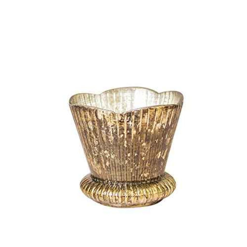 Large Gold Mercury Glass Vases Of Gold Fluted Mercury Glass Votive Candle Holder Scalloped Edge 45 Regarding Download500 X 500