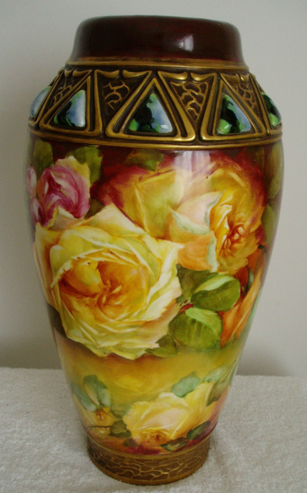 25 Fashionable Large Roseville Vase 2022 free download large roseville vase of habsburg austria vintage large art pottery vase hand painted roses with regard to habsburg austria vintage large art pottery vase hand painted roses ebay