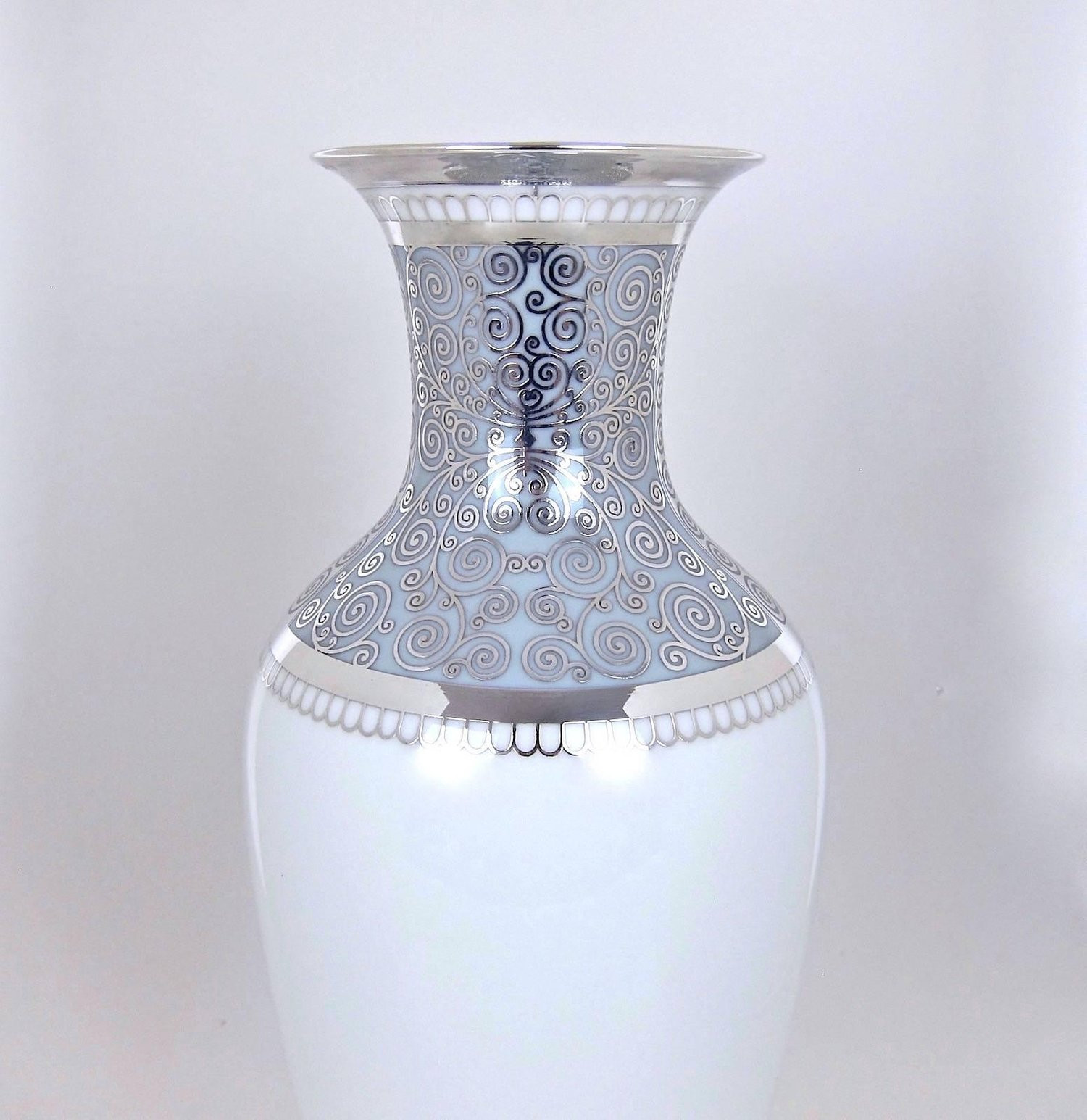 large silver vases urns of large rosenthal porcelain silver overlay vase at 1stdibs in rosenthal porcelain silver overlay vase 06 master