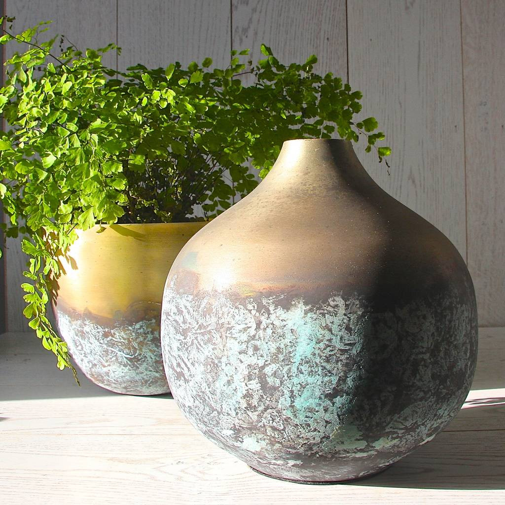 28 Awesome Large Turquoise Vase 2024 free download large turquoise vase of brass verdigris vessel by london garden trading notonthehighstreet com in brass verdigris vessel