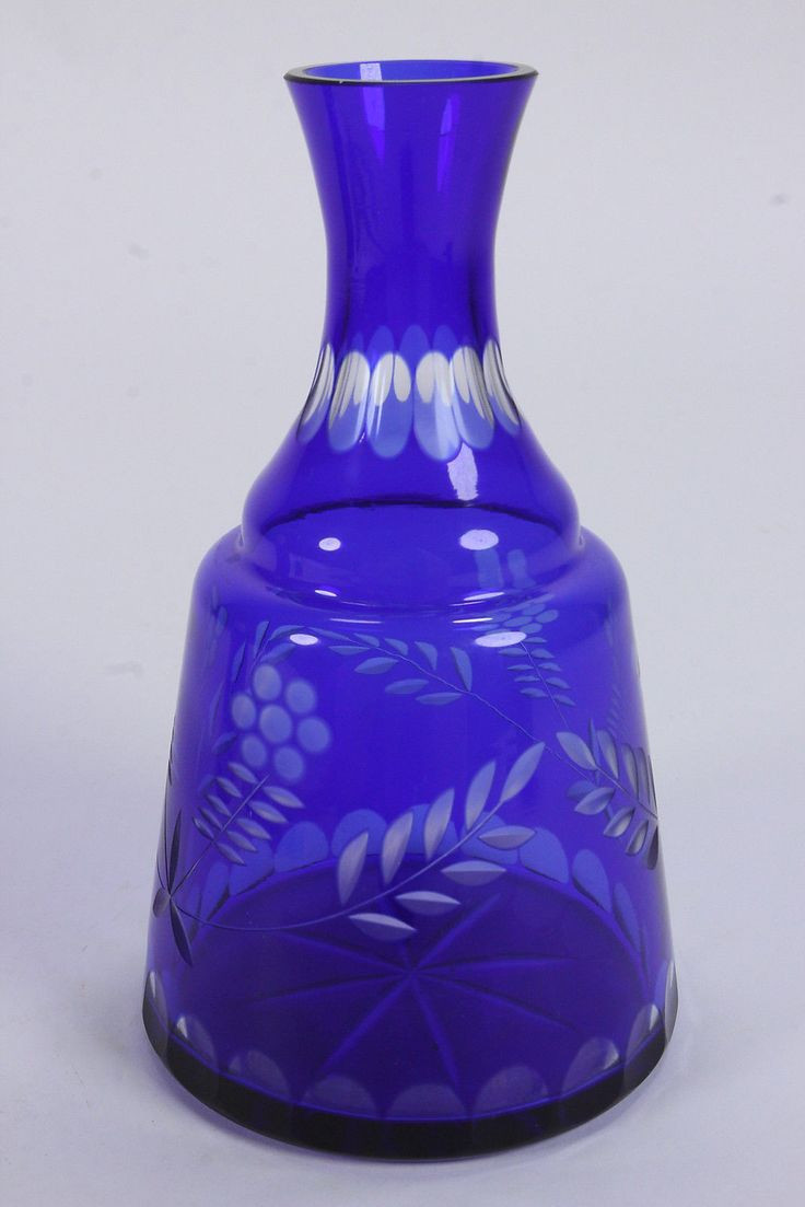 lead crystal vase made in poland of 971 best blue images on pinterest cobalt blue dish sets and blue throughout cobalt blue cut to clear tumble up carafe or decanter tumbler elegant glass