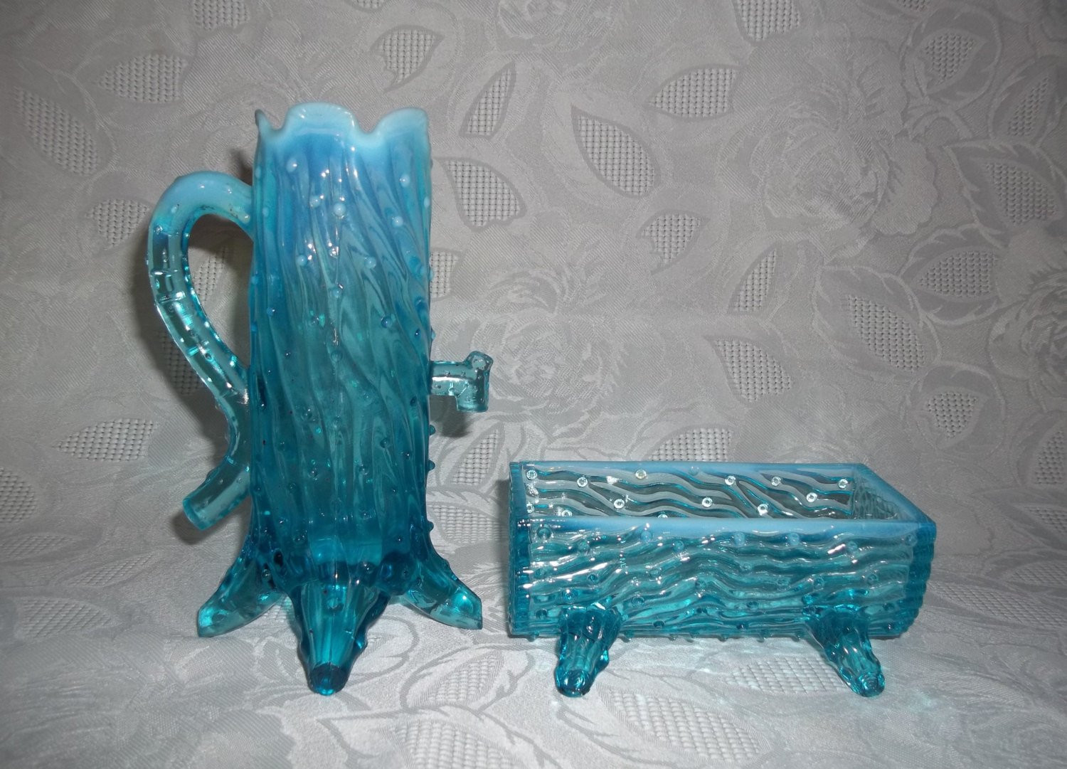 light blue fenton vase of antique northwood blue opalescent town pump and trough log etsy throughout dzoom