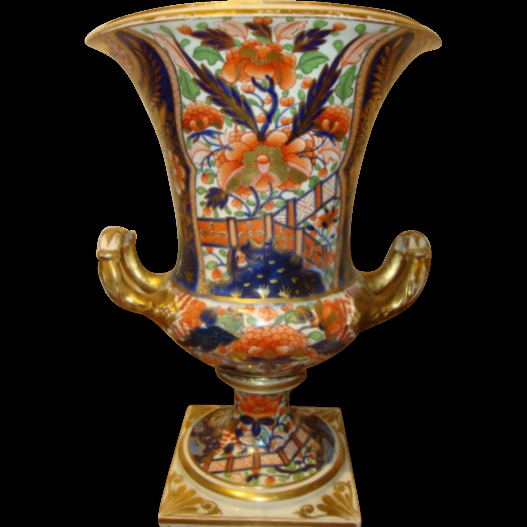 Lime Green Ceramic Vase Of Antique English Porcelain Campagna Shape Vase Derby Porcelain for Antique English Porcelain Campagna Shape Vase Derby Porcelain