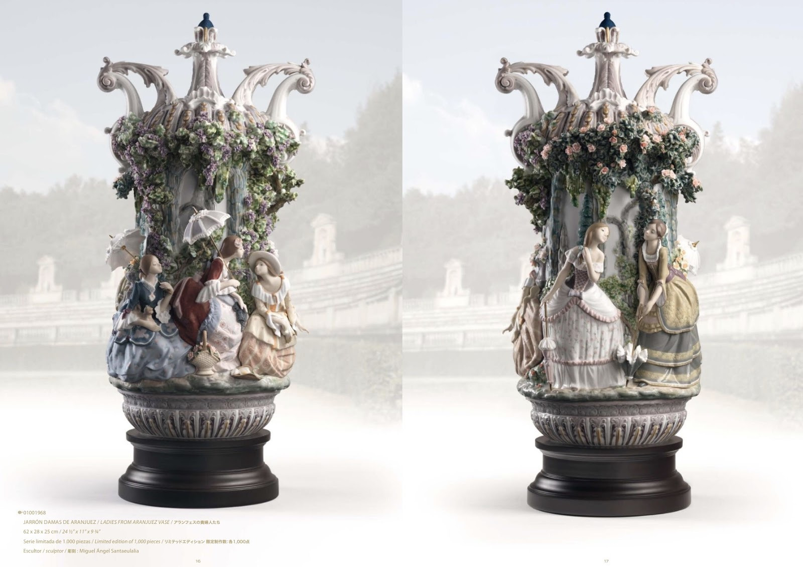 lladro vase flowers of the lladra³ vase an exceptional gift within displaying the ladies from aranjuez will create a talking point amongst your loved ones for a long time to come not only does this lladra³ vase have an