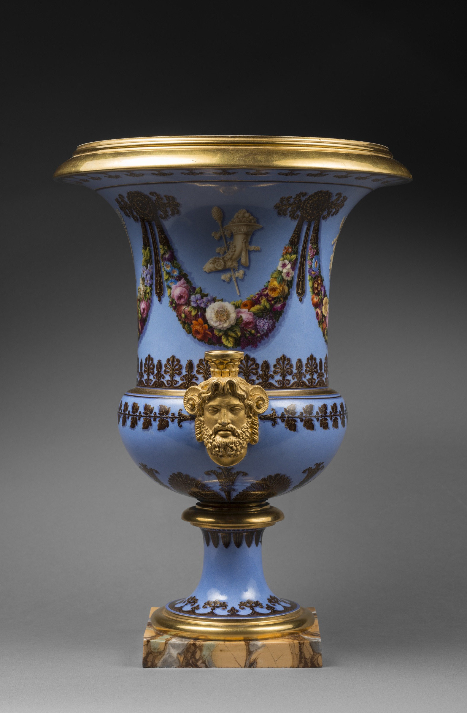 long neck vase of sa¨vres a pair of restauration sa¨vres medici vases paris date inside a pair of restauration sa¨vres medici vases