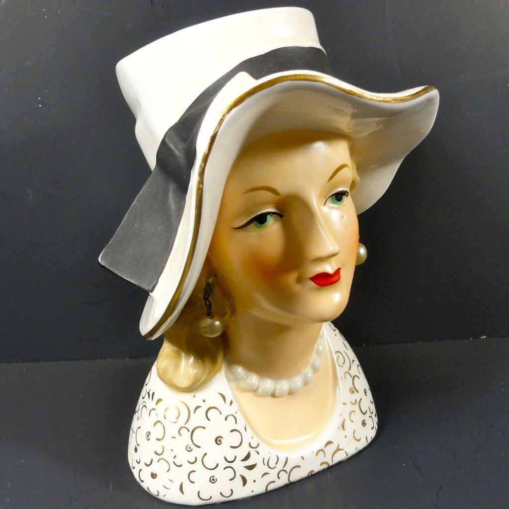 29 Recommended Mannequin Head Vase 2024 free download mannequin head vase of lady head vases chic 1950s napco lady head vase w floppy hat from intended for lady head vases chic 1950s napco lady head vase w floppy hat from