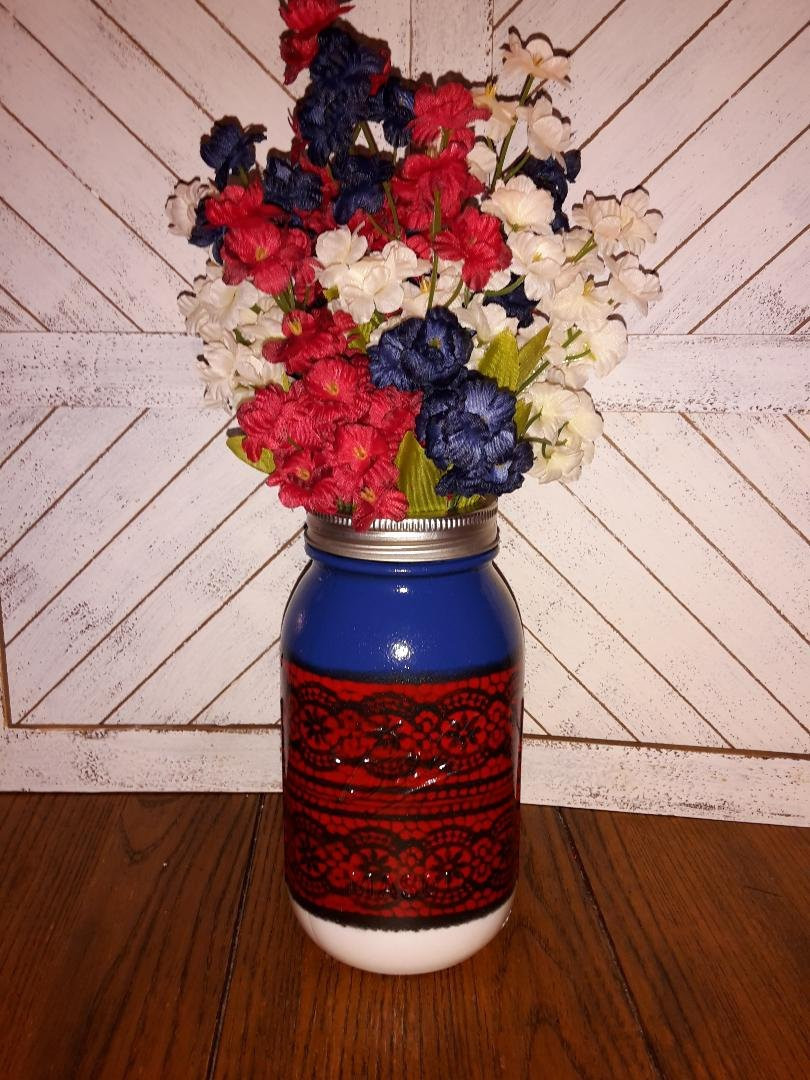 24 Nice Mason Jar Flower Vase Ideas 2024 free download mason jar flower vase ideas of america county craft intended for white and blue painted mason jar flower vase american home