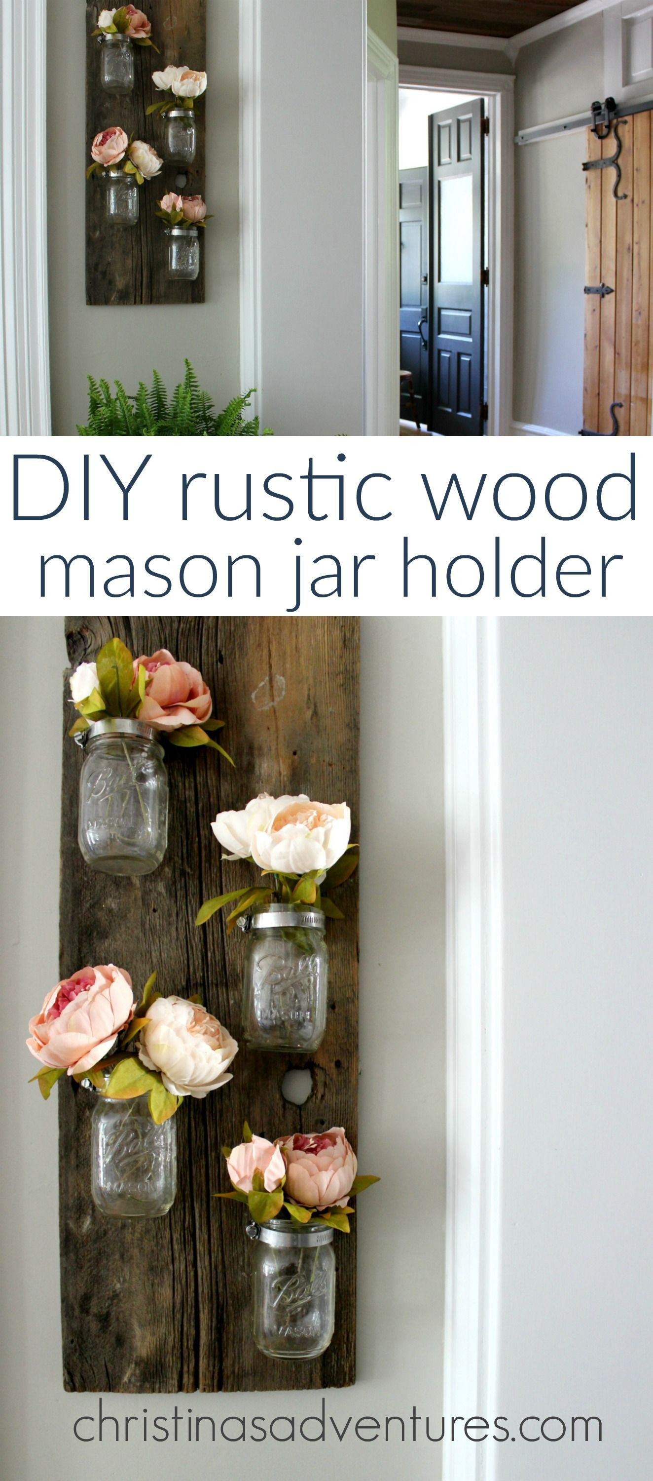 21 Amazing Mason Jar Vase On Wood 2024 free download mason jar vase on wood of diy wood mason jar holder blogger home projects we love with diy rustic wood mason jar holder so simple a great beginners diy project
