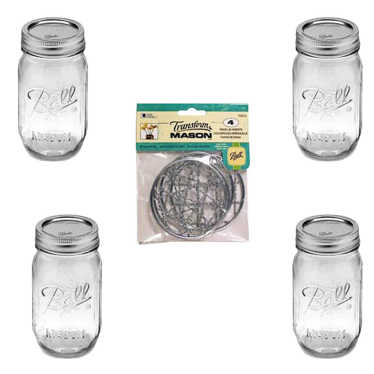 20 Nice Mason Jar Vases with Ribbon 2022 free download mason jar vases with ribbon of amazon com 4 mason jars with 4 frog lid inserts regular mouth pint with amazon com 4 mason jars with 4 frog lid inserts regular mouth pint 16 oz bundle clear k
