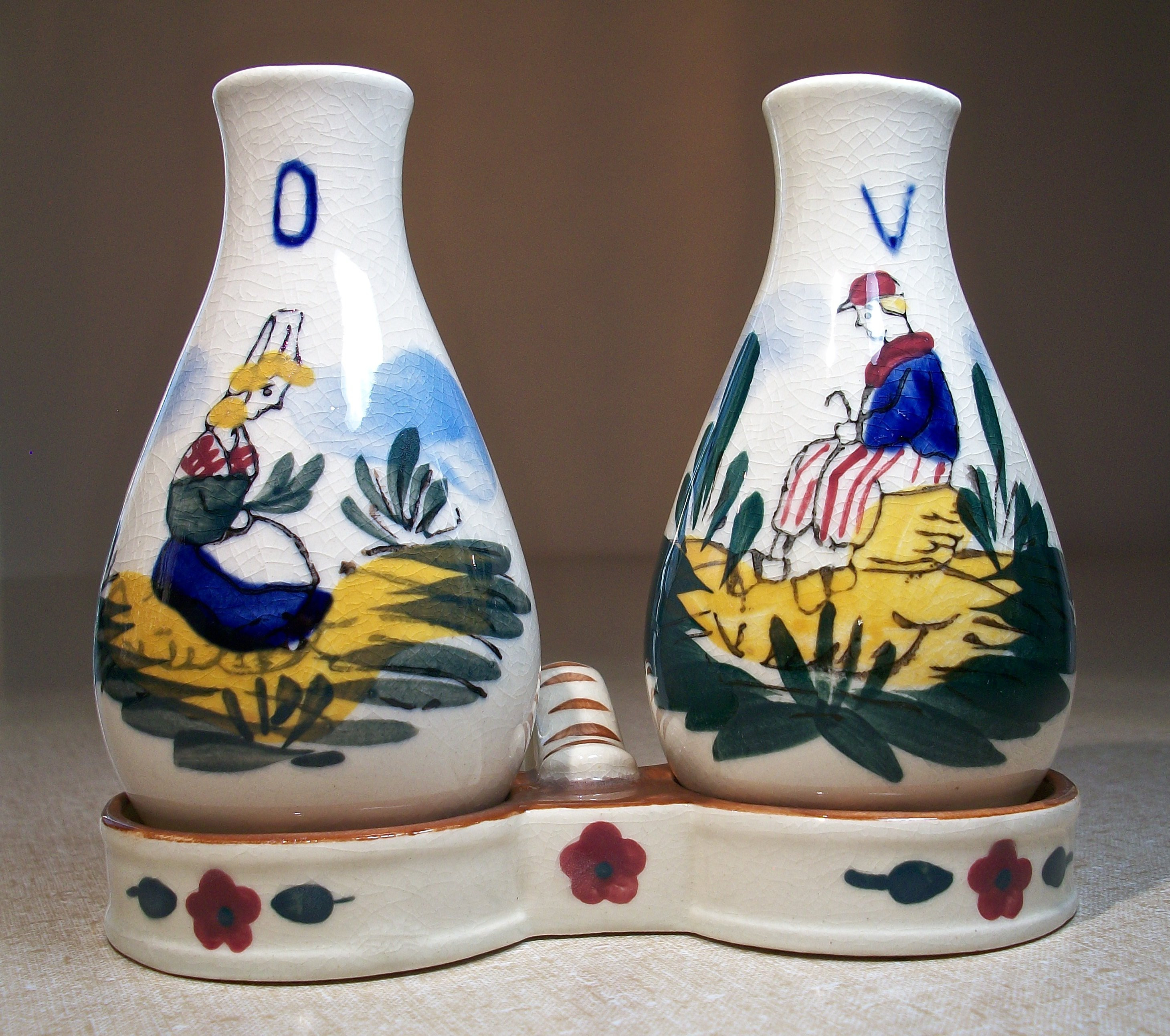 matte black ceramic vase of hand painted oil and vinegar cruet set ceramic oil woman etsy within dzoom