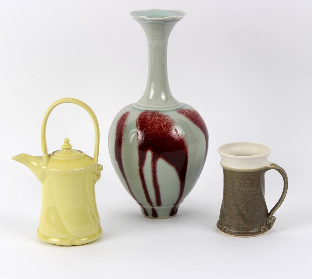 24 attractive Mccoy Pottery Green Vase 2024 free download mccoy pottery green vase of ceramics pottery for sale online auctions cheap deals buy rare for bridget drakeford british born 1946 a celadon glazed vase with red drip