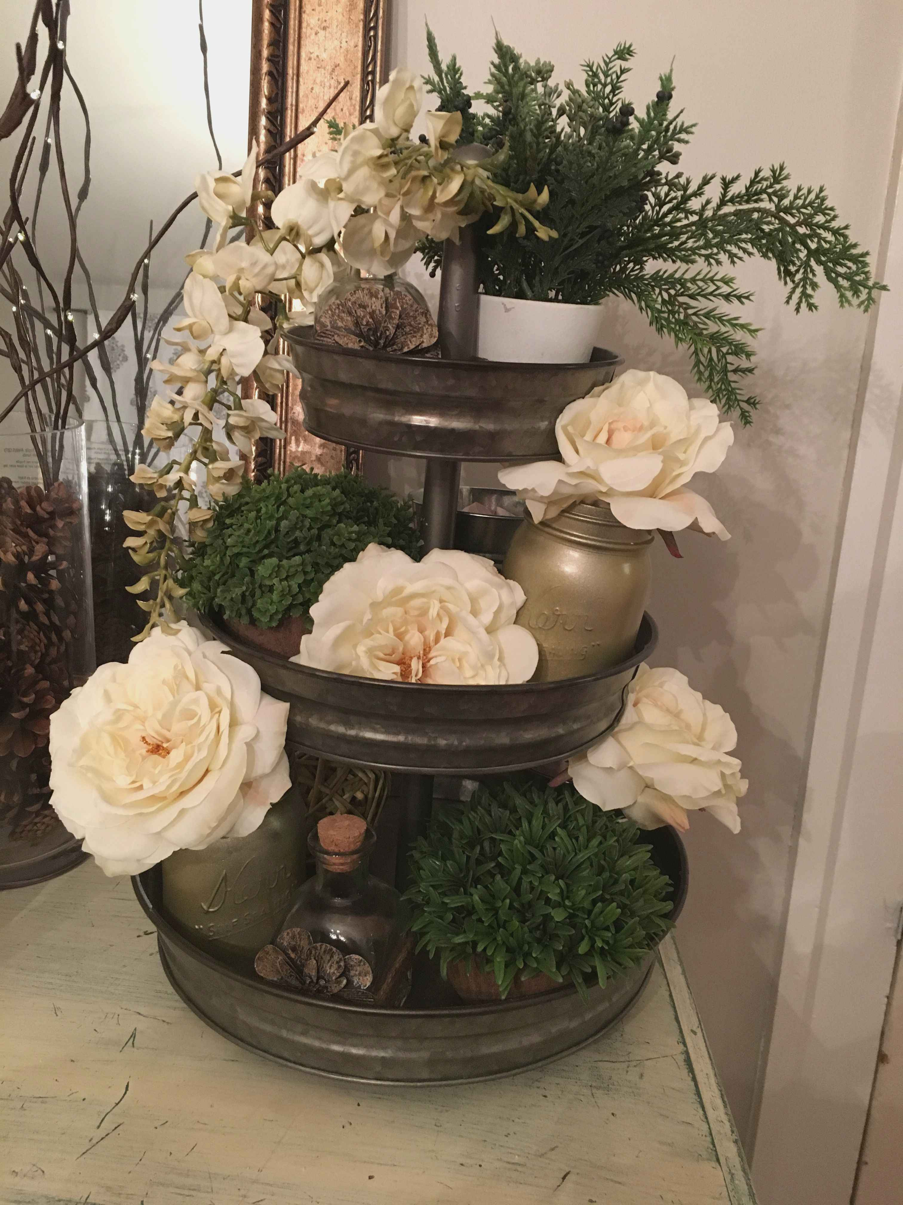 metal vases at hobby lobby of awesome hobby lobby artificial plants plant directory throughout hobby lobby 3 tier galvanized metal trays spray painted mason jars flowers from hobby lobby potted
