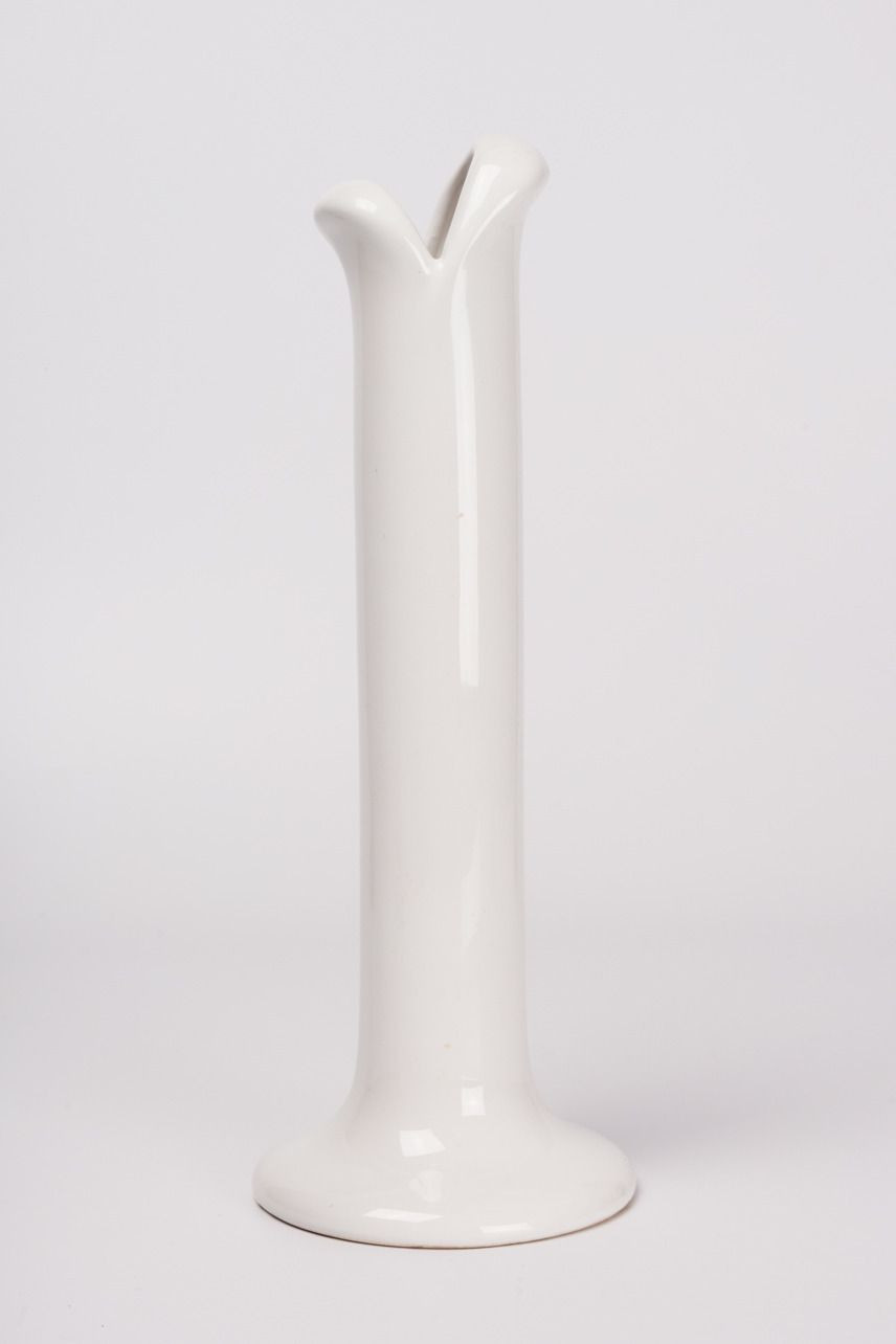Modern White Vase Of White Mouth Vase by Mancioli for Raymor Handmade In Italy 1970s Throughout White Mouth Vase by Mancioli for Raymor Handmade In Italy 1970s From A Unique Collection Of Antique and Modern Vases and Vessels at