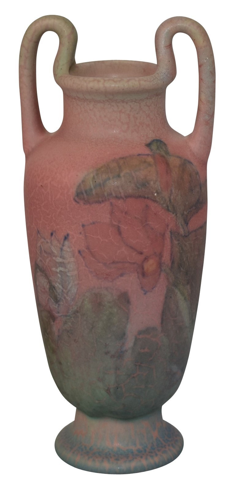 moorcroft sunflower vase of rookwood pottery 1929 floral vellum handled vase 6005f coyne within rookwood pottery 1929 floral vellum handled vase 6005f coyne
