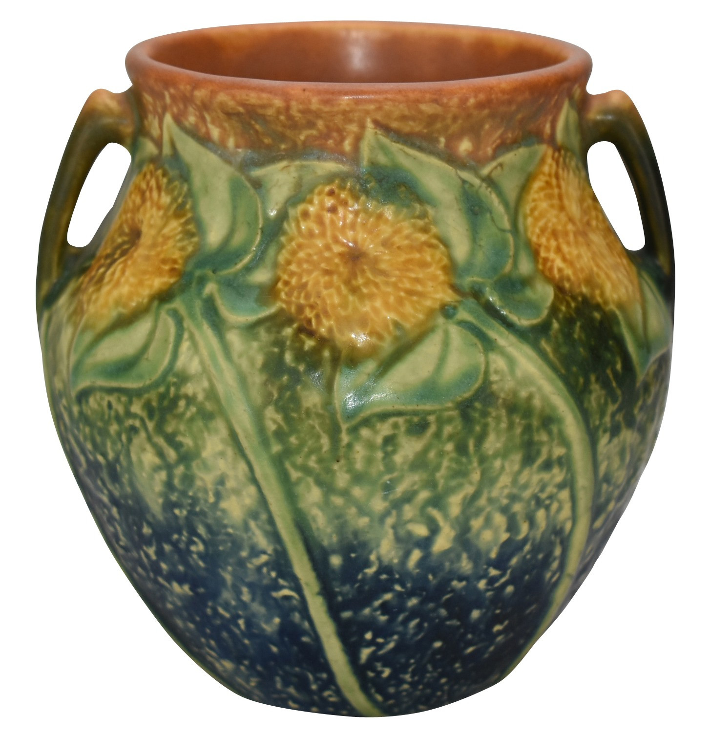 10 Lovely Moorcroft Sunflower Vase 2024 free download moorcroft sunflower vase of roseville pottery sunflower handled vase just art pottery from intended for roseville pottery sunflower handled vase