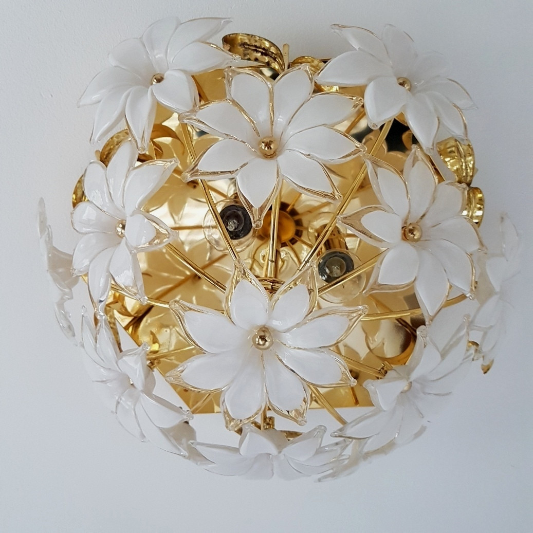 murano glass handbag vase of murano 35 vintage design items within gold plated ceiling light with murano glass flowers 1980s