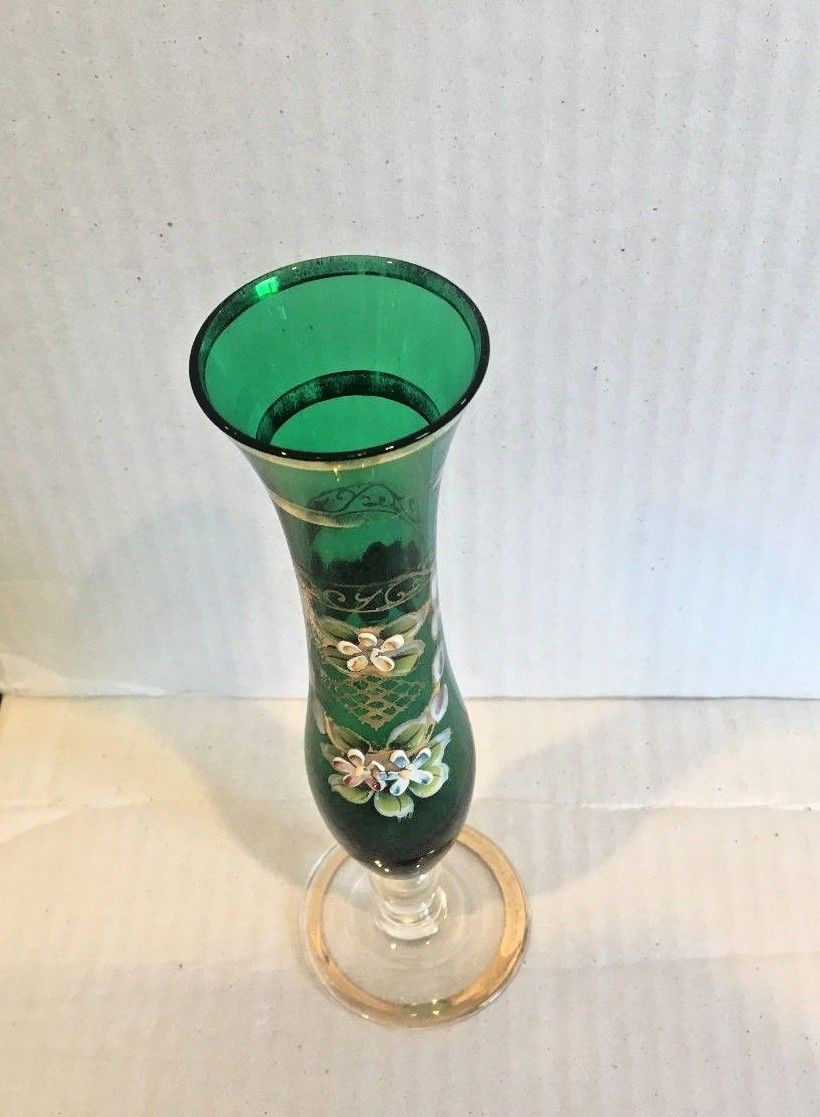 12 Famous Murano Glass Vase Amazon 2024 free download murano glass vase amazon of murano glass vintage vase emerald green enamel applied gold flowers with regard to 4 of 5 murano glass vintage vase emerald green enamel applied gold flowers stun