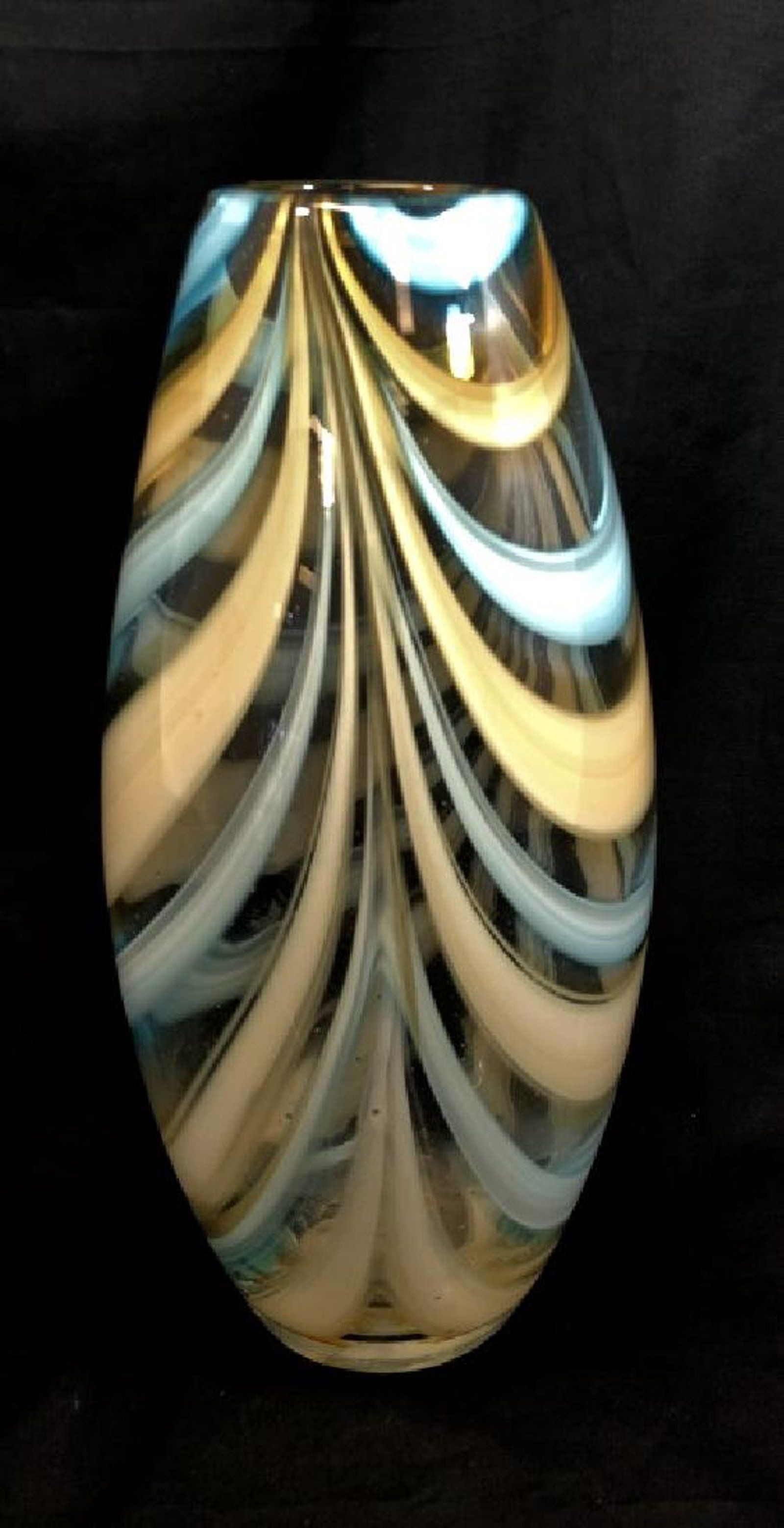 20 attractive Murano Glass Vase Blue Green 2024 free download murano glass vase blue green of stunning murano pulled lines blue yellow vase on art pinterest for stunning murano pulled lines blue yellow vase