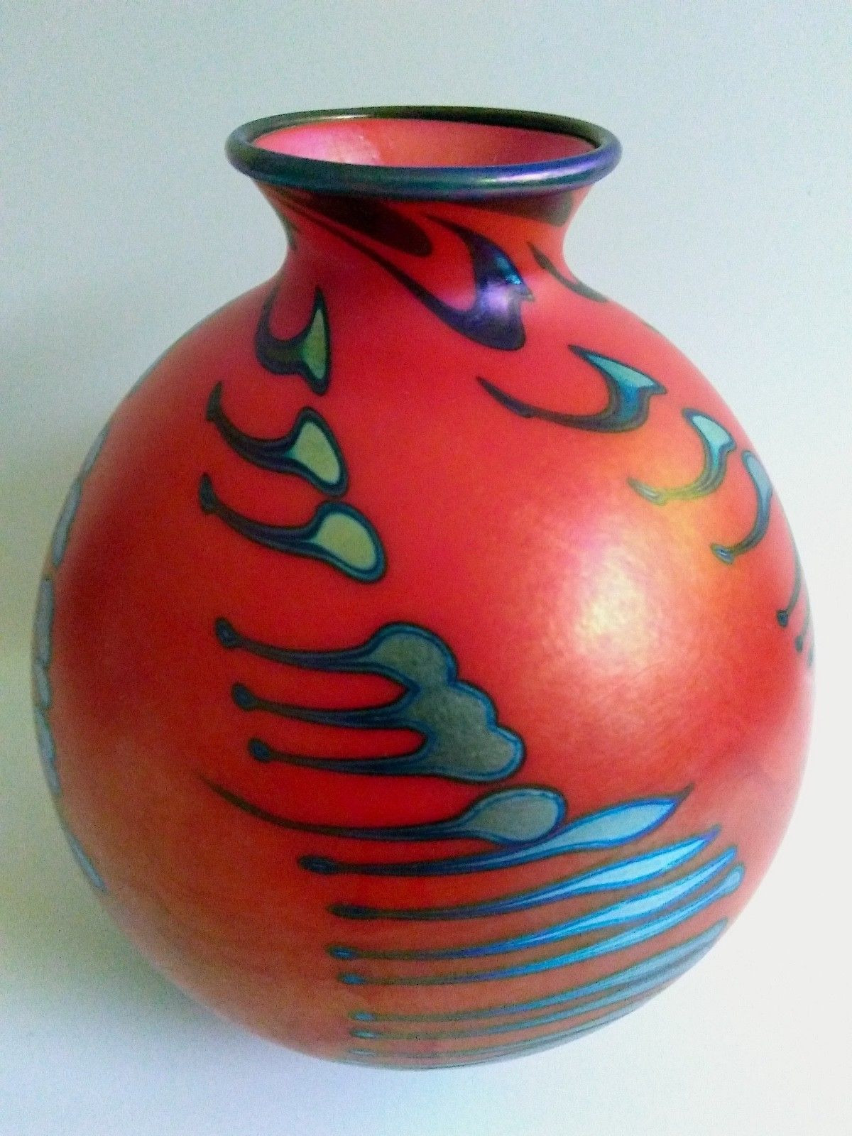 27 Elegant Murano Glass Vases Ebay 2024 free download murano glass vases ebay of signed vintage charles lotton art glass vase mandarin red cobalt with regard to 1 of 10only 1 available