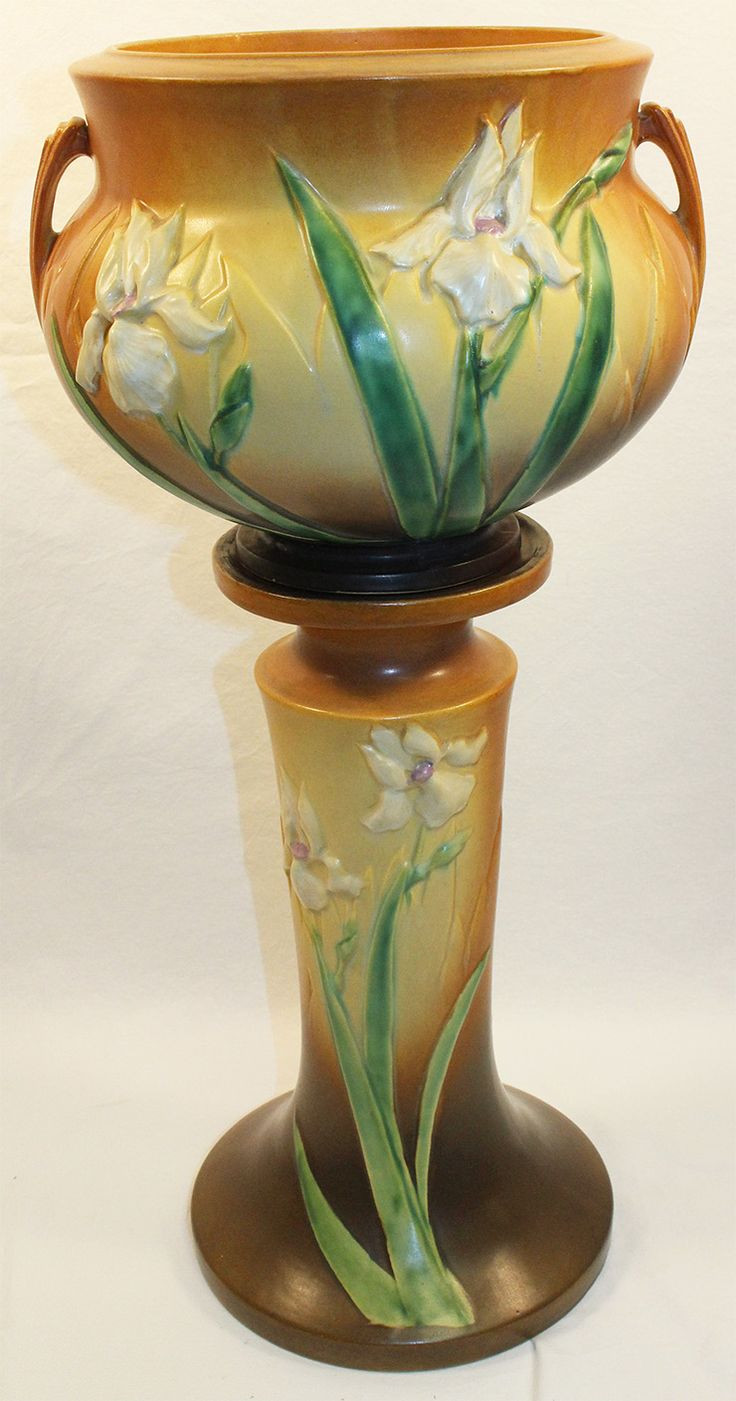 23 Recommended Nippon Vases Value 2024 free download nippon vases value of 154 best pottery images on pinterest antique pottery roseville throughout roseville pottery iris tan jardiniere and pedestal 647 8 from just art pottery