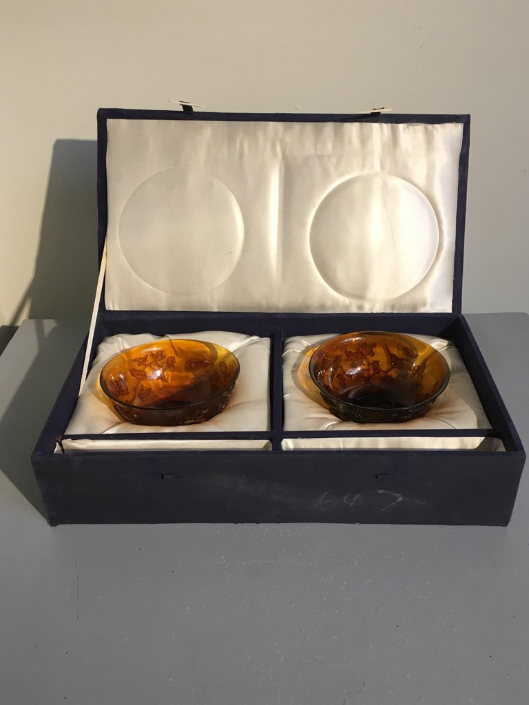 peking glass vase for sale of pair of chinese amber peking glass carved bowls qing dynasty late inside pair of chinese amber peking glass carved bowls qing dynasty late 19th century for