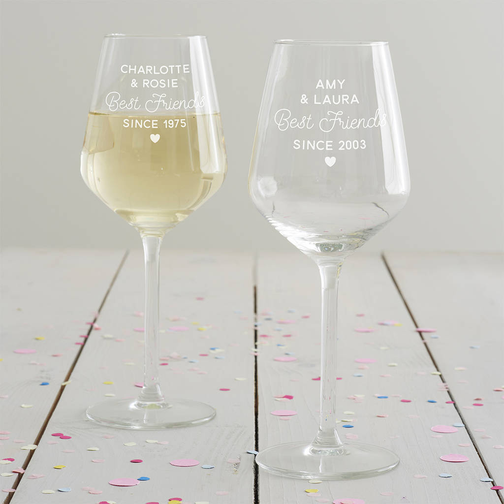 20 Popular Personalized Glass Vase 2024 free download personalized glass vase of personalised best friends wine glass by becky broome throughout personalised best friends wine glass