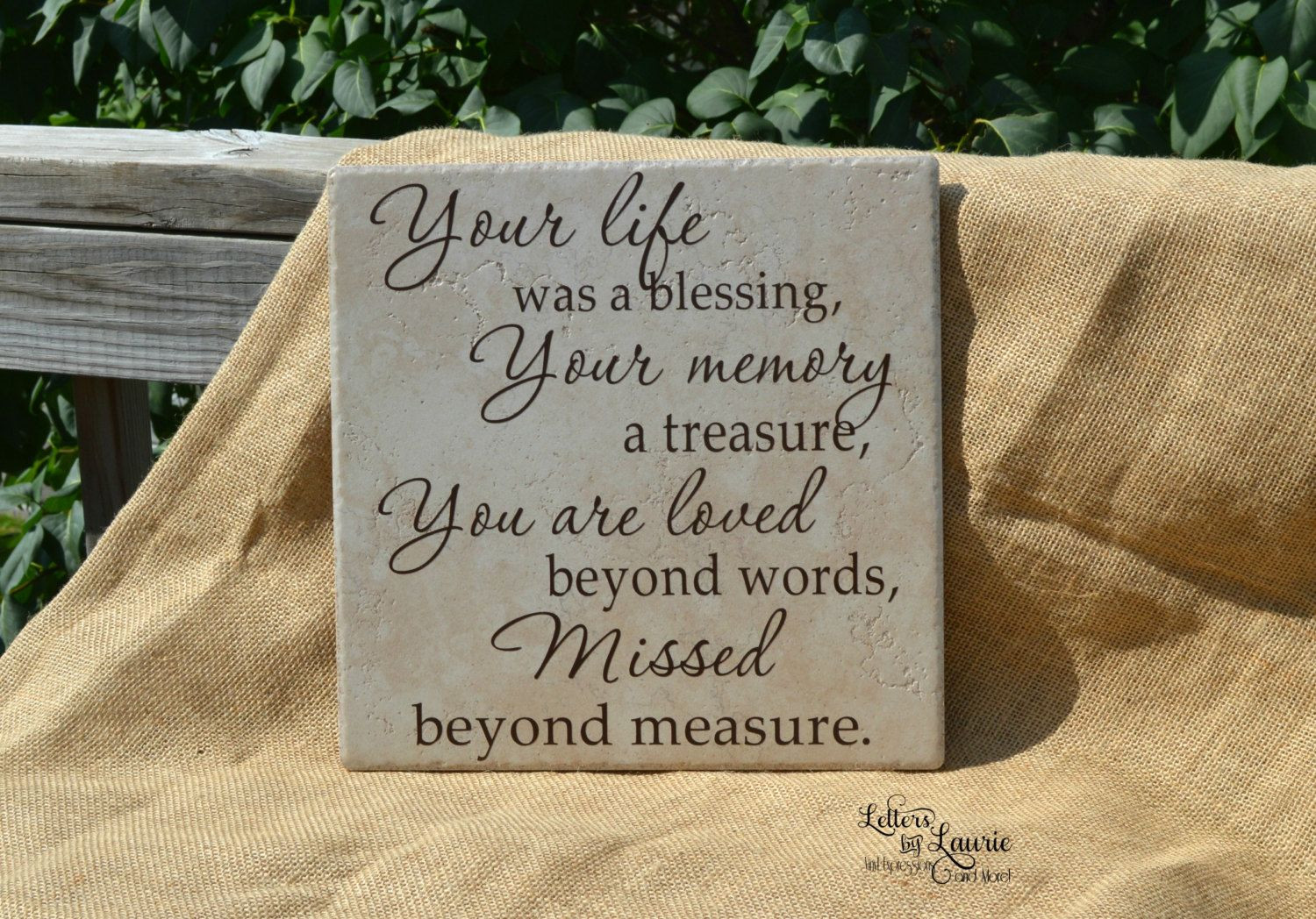 personalized memorial vases for weddings of in loving memory gift your life was a blessing loss of a loved one intended for your life was a blessing in loving memory gift loss of a loved one personalized memorial sign loss of a child by lettersbylaurie on etsy