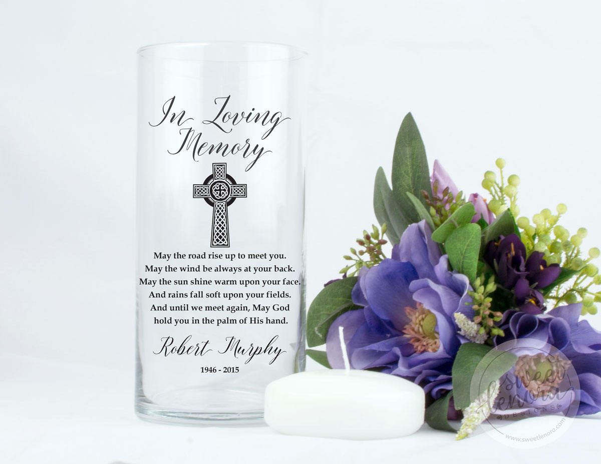 30 Fabulous Personalized Memorial Vases for Weddings 2024 free download personalized memorial vases for weddings of memorial candle vase irish blessing celtic floating etsy in dc29fc294c28ezoom