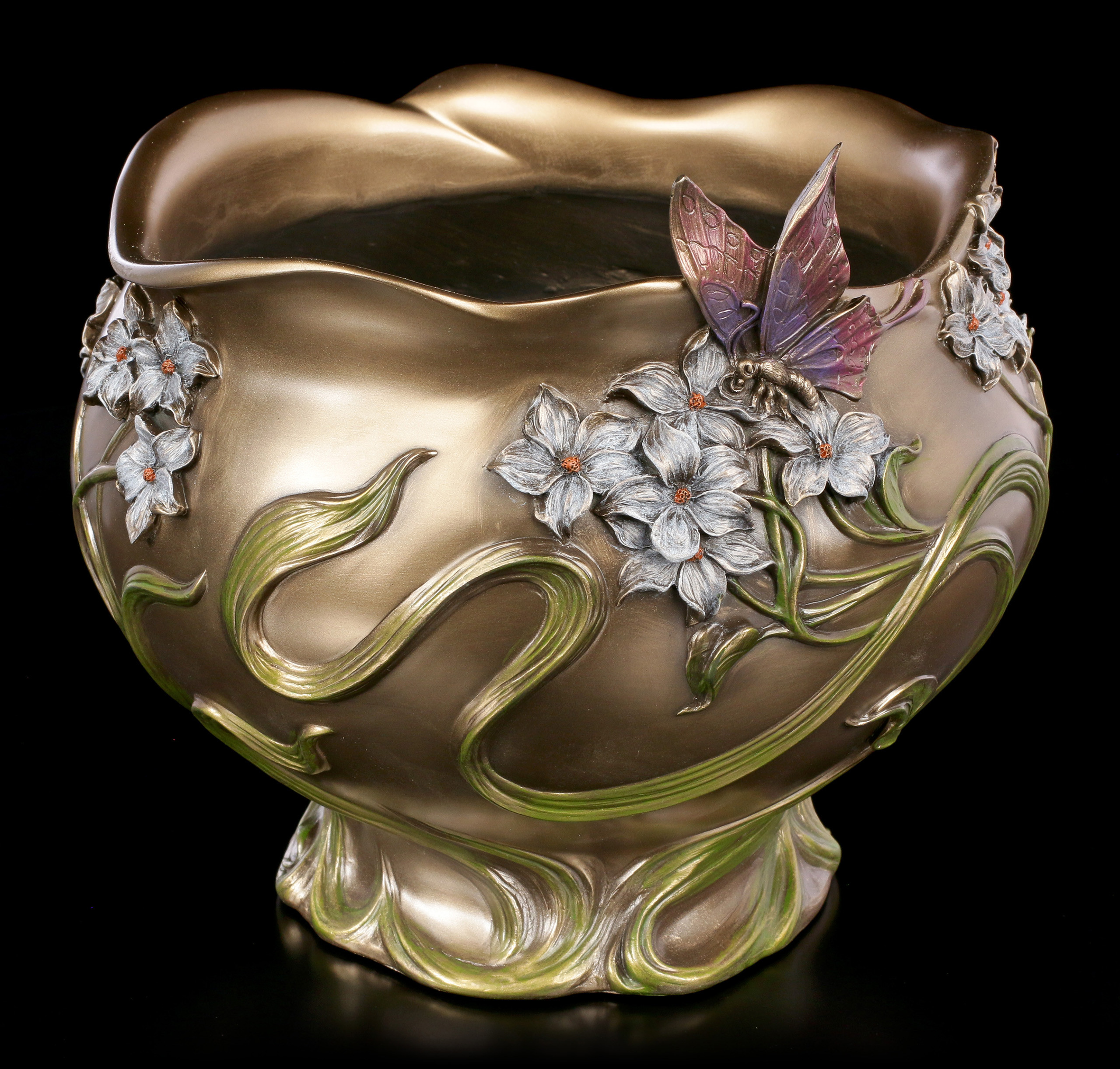 pictures of lilacs in a vase of art nouveau flower pot butterfly www figuren shop de intended for jugendstil blumen vase schmetterling